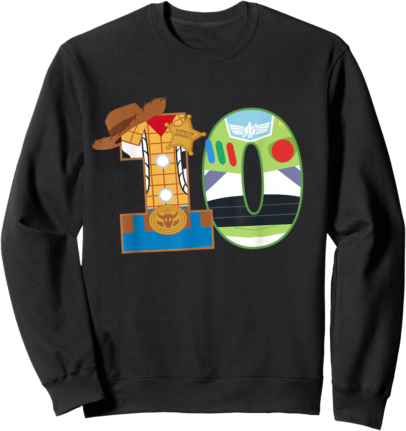 Disney and Pixar’s Toy Story Tenth Birthday 10 Years Old Sweatshirt - Sweatshirt | Black