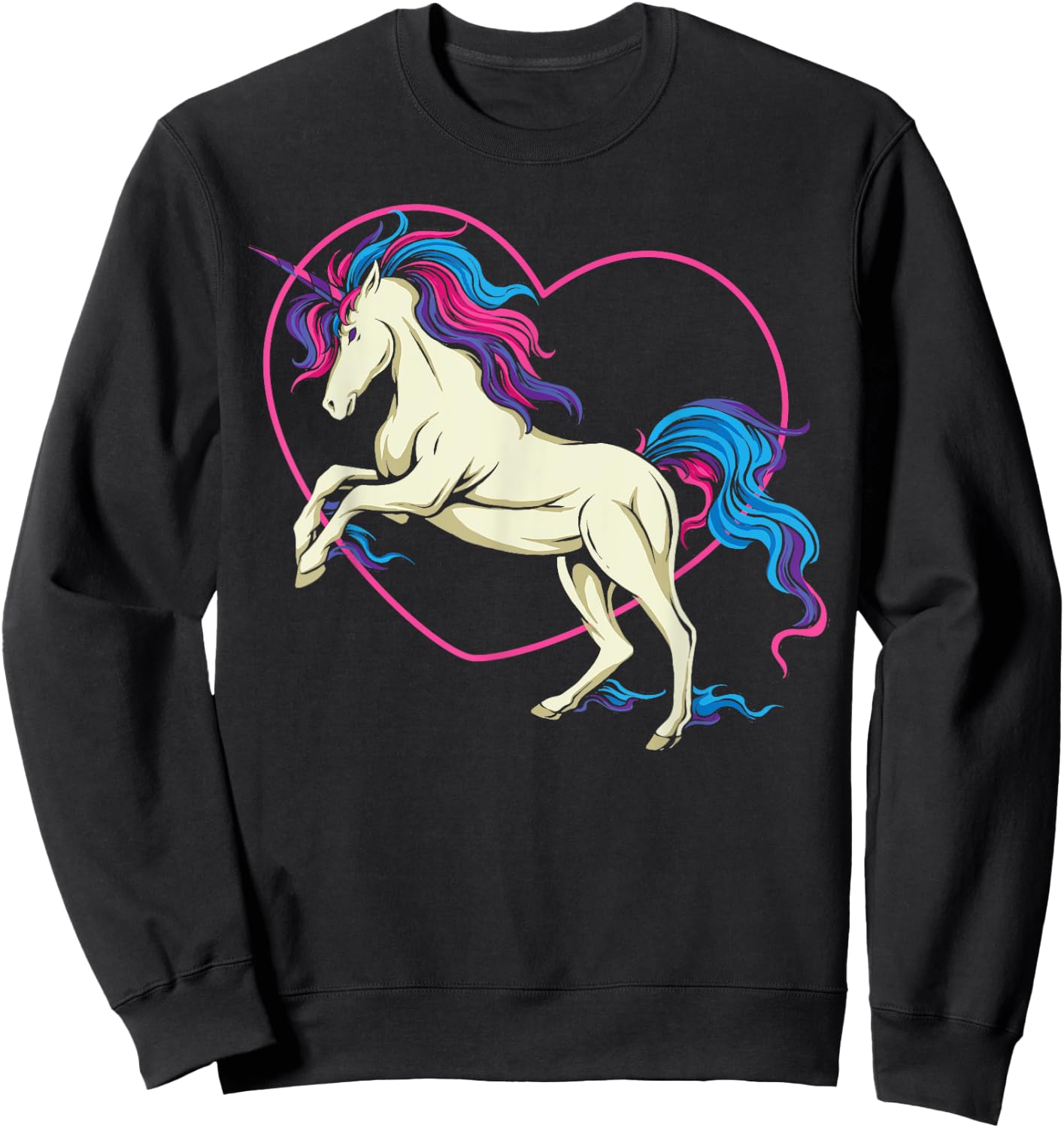 Bisexual Bi Pride Flag Unicorn Sweatshirt - Sweatshirt | Black