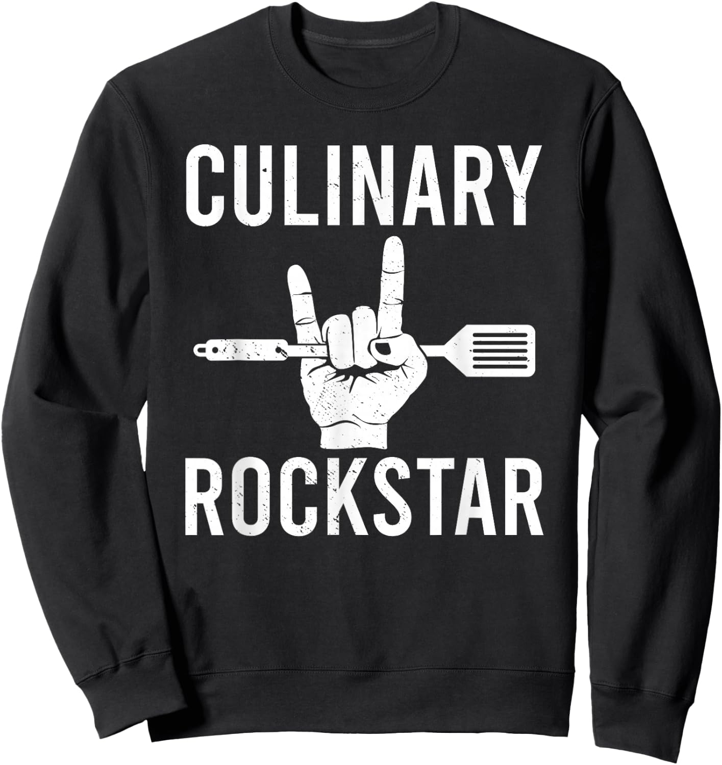 Culinary Rockstar Chef Cook Culinary Lover Sweatshirt - Sweatshirt | Black