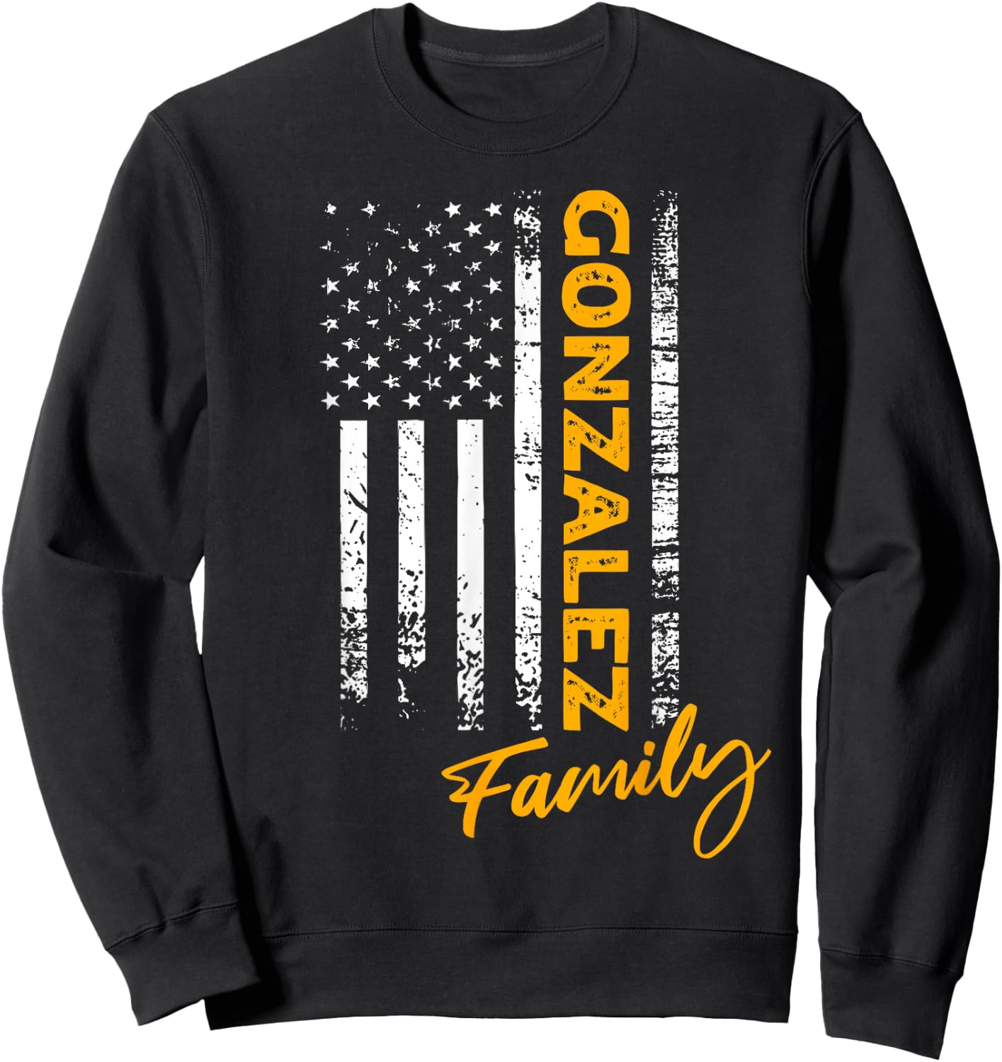 Gonzalez Surname American Gonzalez Last Name Gonzalez Sweatshirt - Sweatshirt | Black