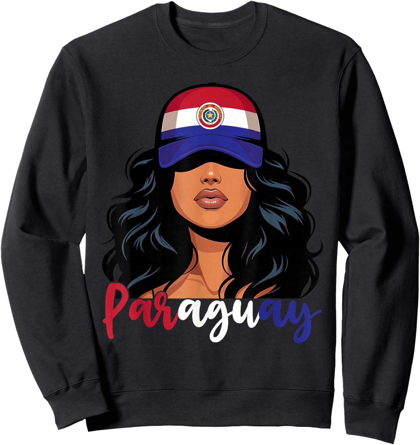 Paraguayan Girl Paraguay Flag Proud Paraguaya Women Sweatshirt - Sweatshirt | Black