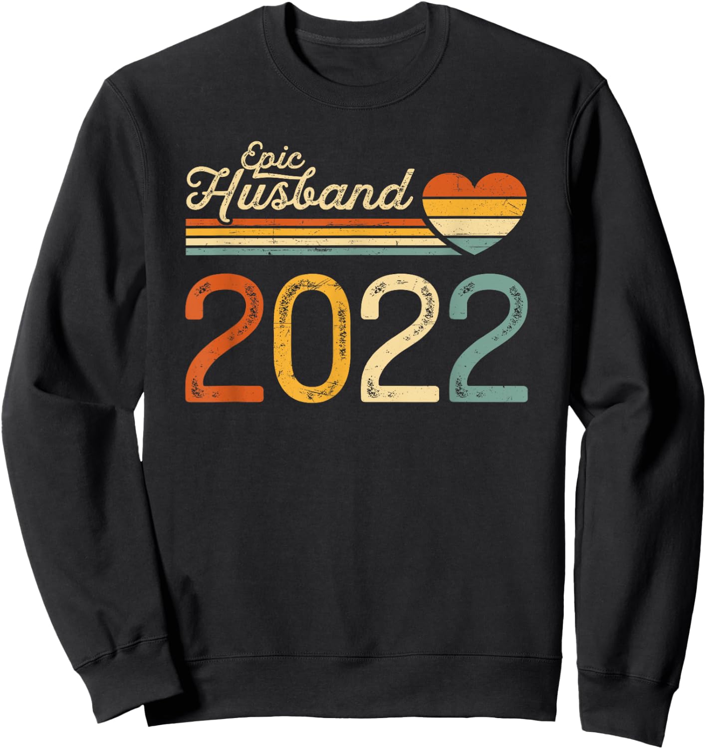 3rd wedding anniversary - Epic Husband Since 2022 3 years Sweatshirt - Sweatshirt | Black