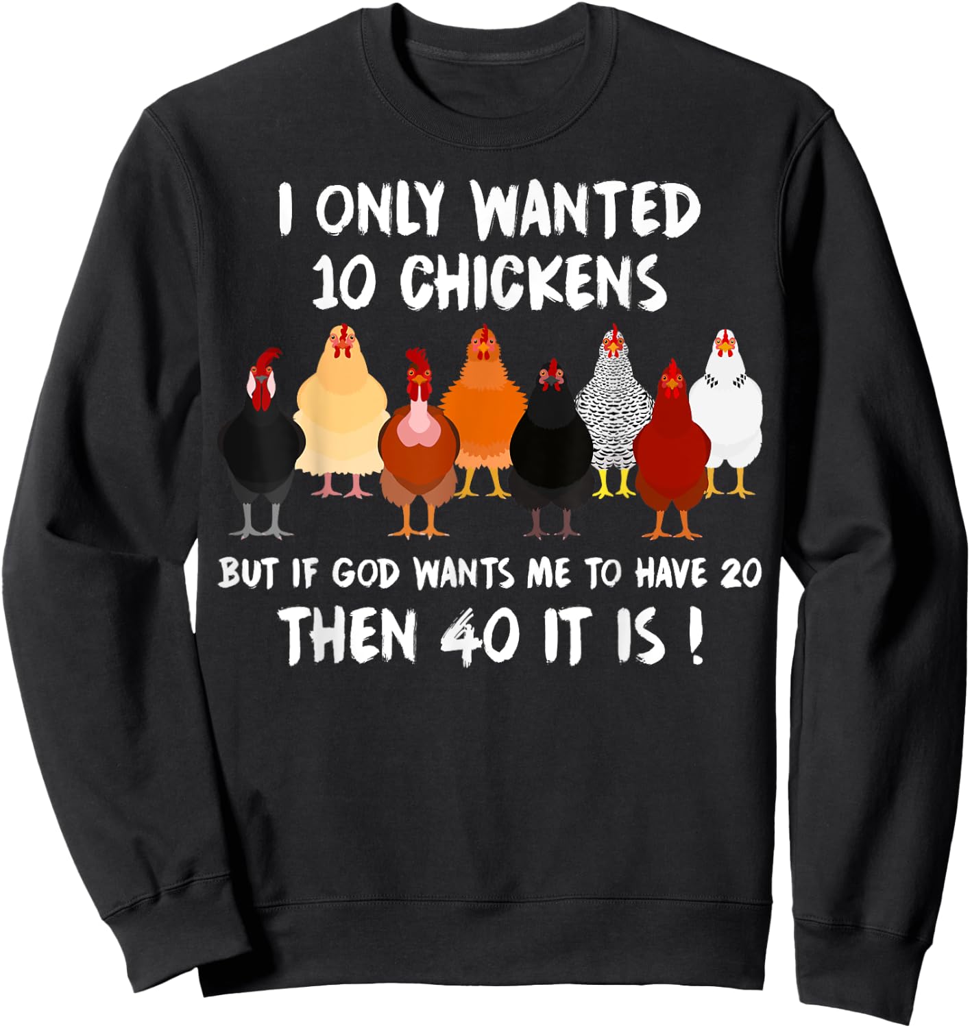 Funny Chicken Gifts Women Poultry Chickens Farmer Sweatshirt - Sweatshirt | Black