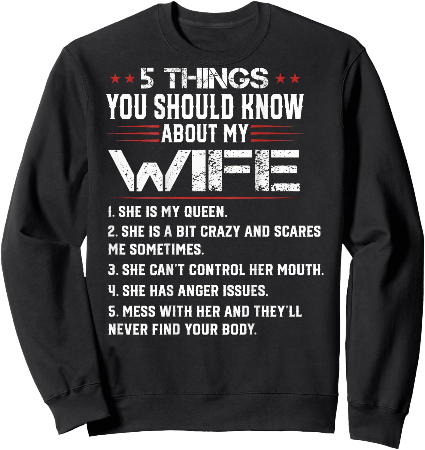 5 Things You Should Know About My Wife Mothers Day Gifts Sweatshirt - Sweatshirt | Black