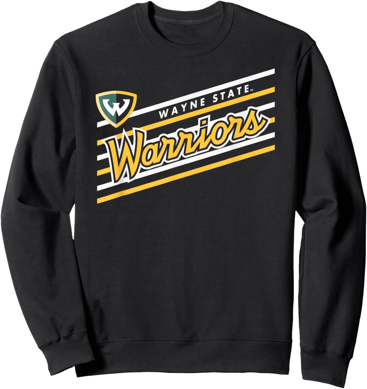 Wayne State Warriors Retro Performer Green Sweatshirt - Sweatshirt | Black