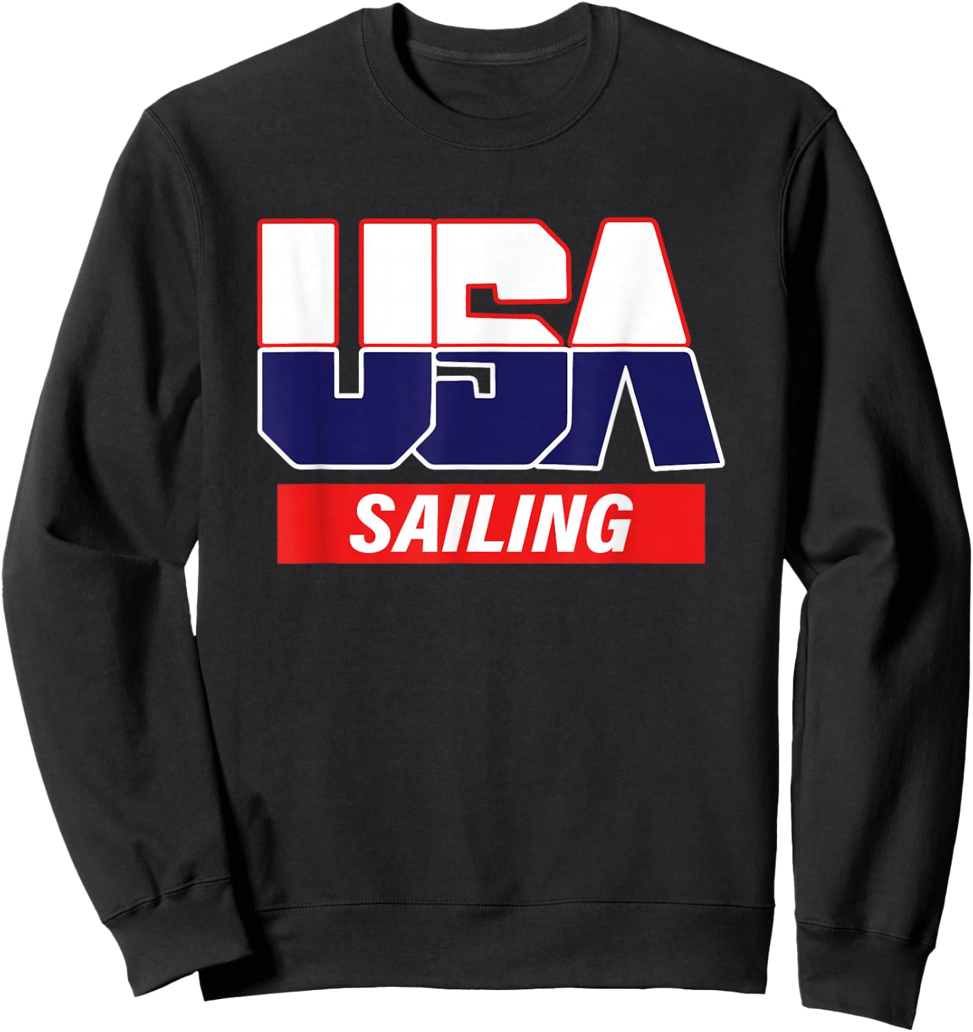 USA Team Sailing - men & women American sports Sweatshirt - Sweatshirt | Black