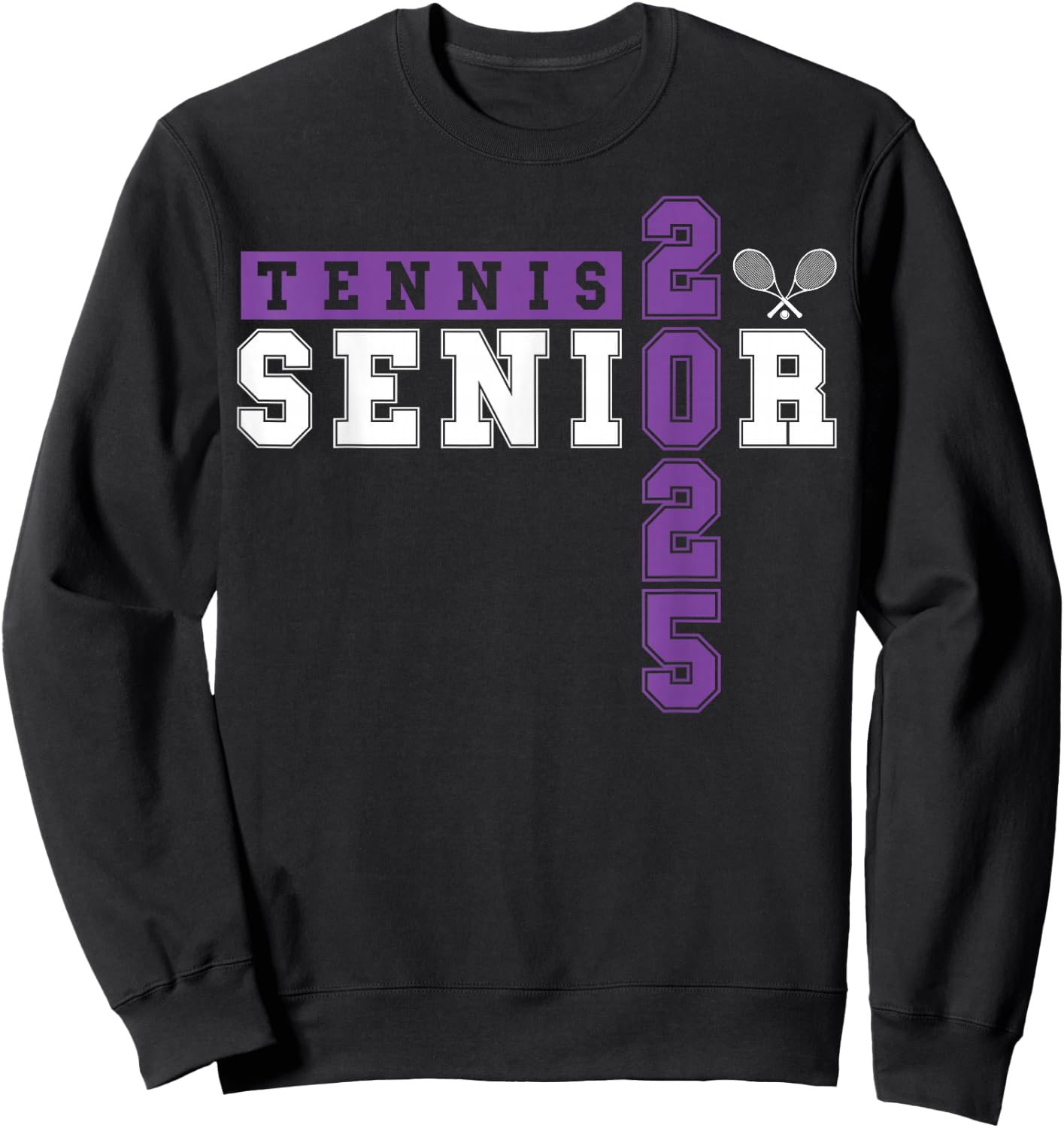Tennis Senior Night Tennis Senior 2025 Graduation 43 Sweatshirt - Sweatshirt | Black