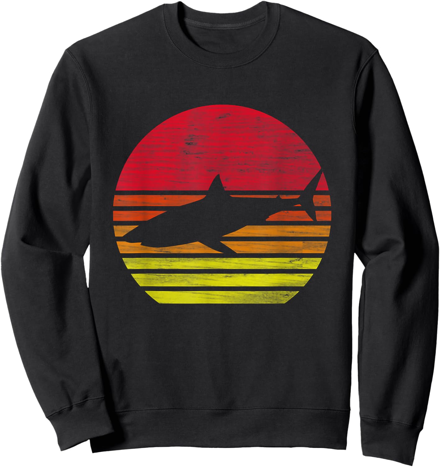 Retro Shark Sweatshirt - Sweatshirt | Black