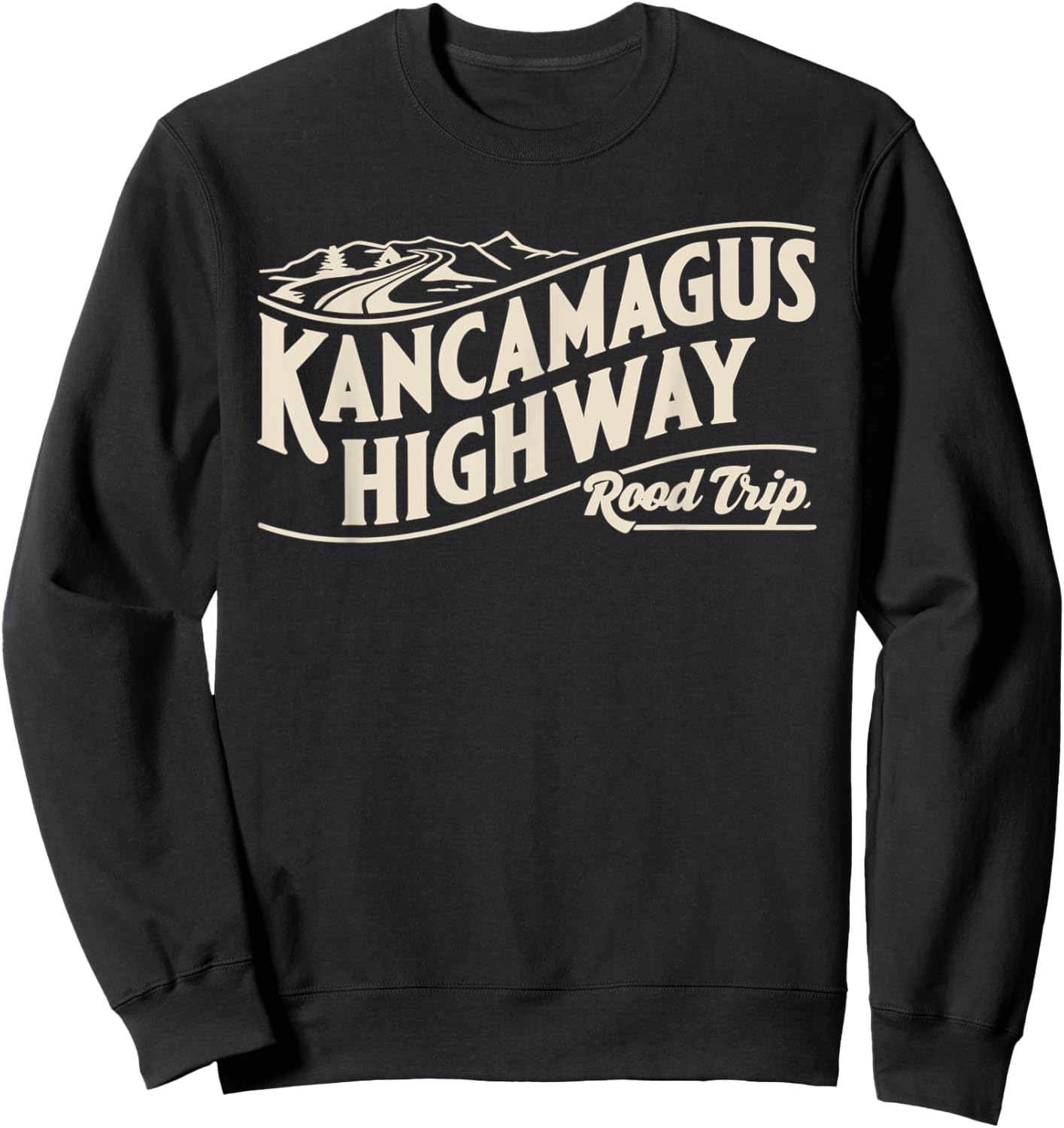 Kancamagus Highway Road Trip Souvenir Sweatshirt - Sweatshirt | Black