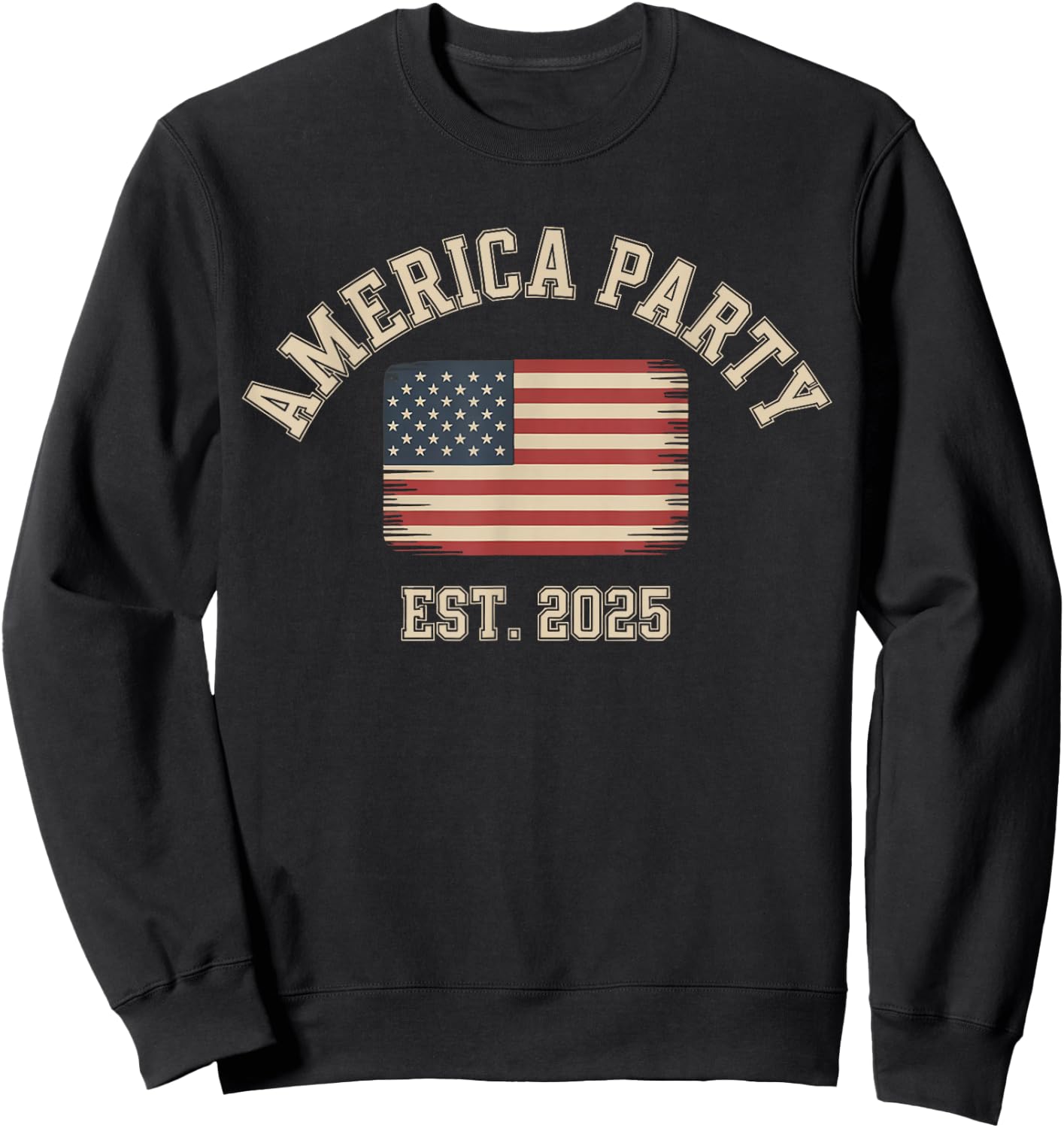 America Party EST. 2025 Sweatshirt - Sweatshirt | Black