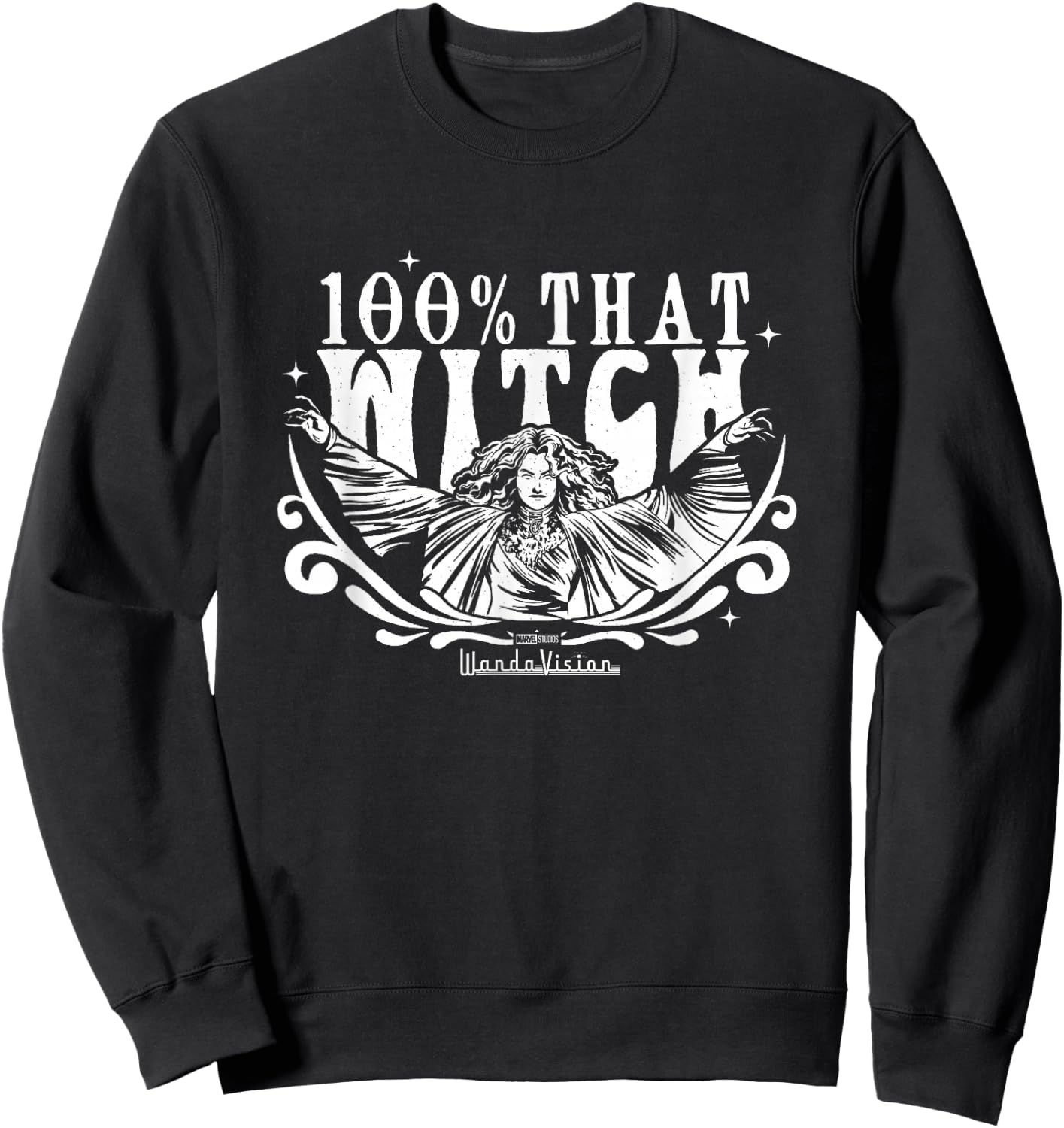Wandavision 100% That Witch Agatha Harkness Vintage Sweatshirt - Sweatshirt | Black