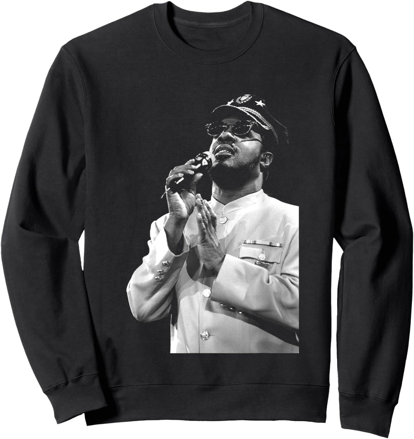 Stevie Wonder Live in London 1986 by Stephen Wright Sweatshirt - Sweatshirt | Black