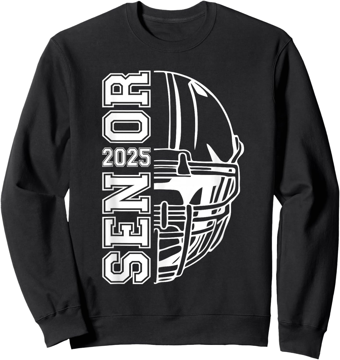 Graduate Senior Class of 2025 Graduation American Football Sweatshirt - Sweatshirt | Black