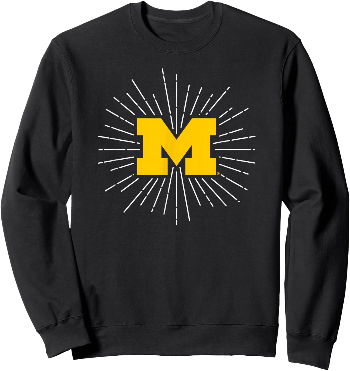 University of Michigan Wolverines U of M Burst Sweatshirt - Sweatshirt | Black