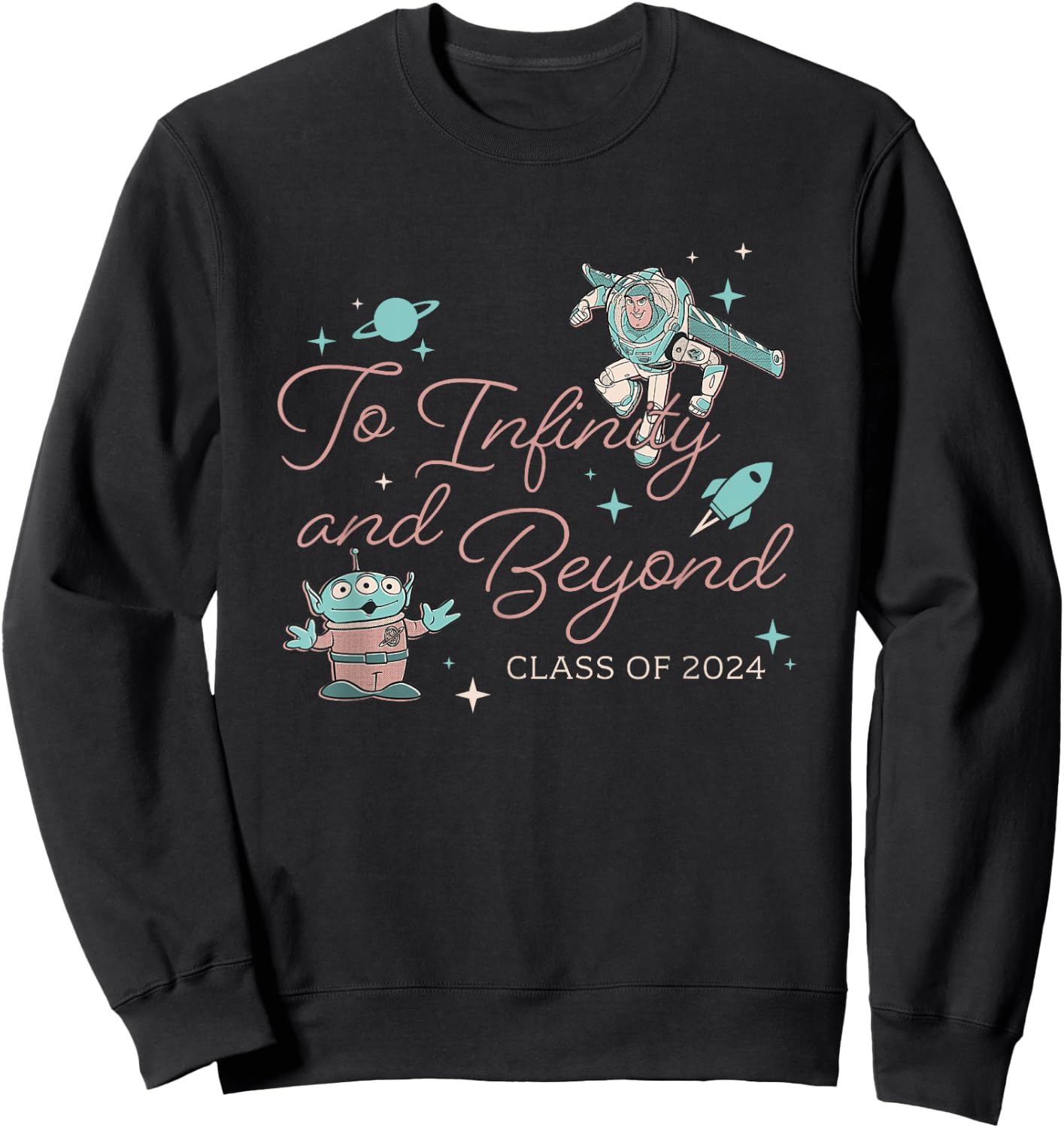 Disney Pixar Toy Story Infinity And Beyond Class 2024 Retro Sweatshirt - Sweatshirt | Black