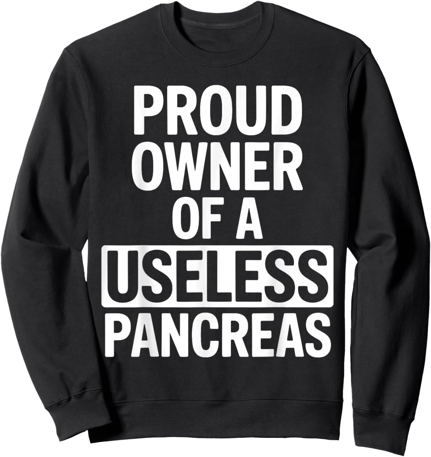 Cool Diabetic Design Women Type 1 Diabetes Awareness Sweatshirt - Sweatshirt | Black