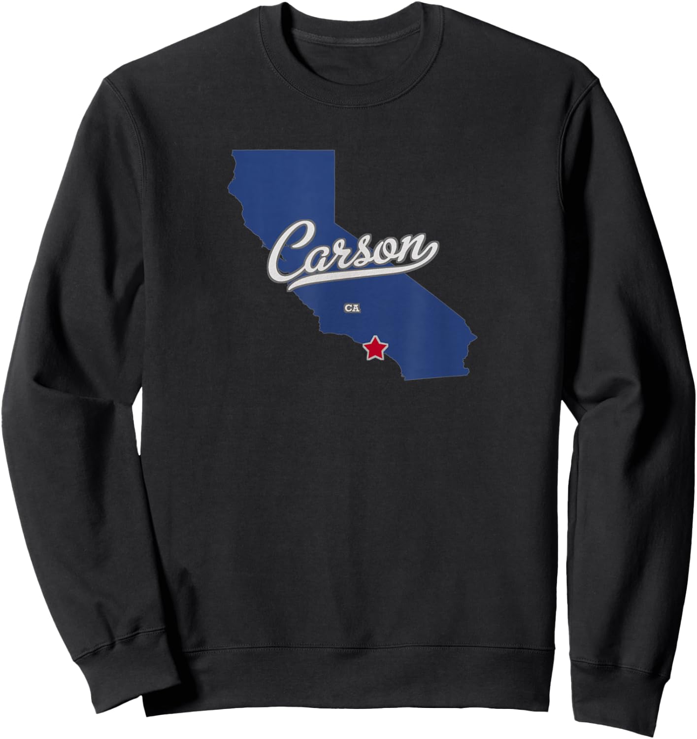 Carson California CA Map Sweatshirt - Sweatshirt | Black