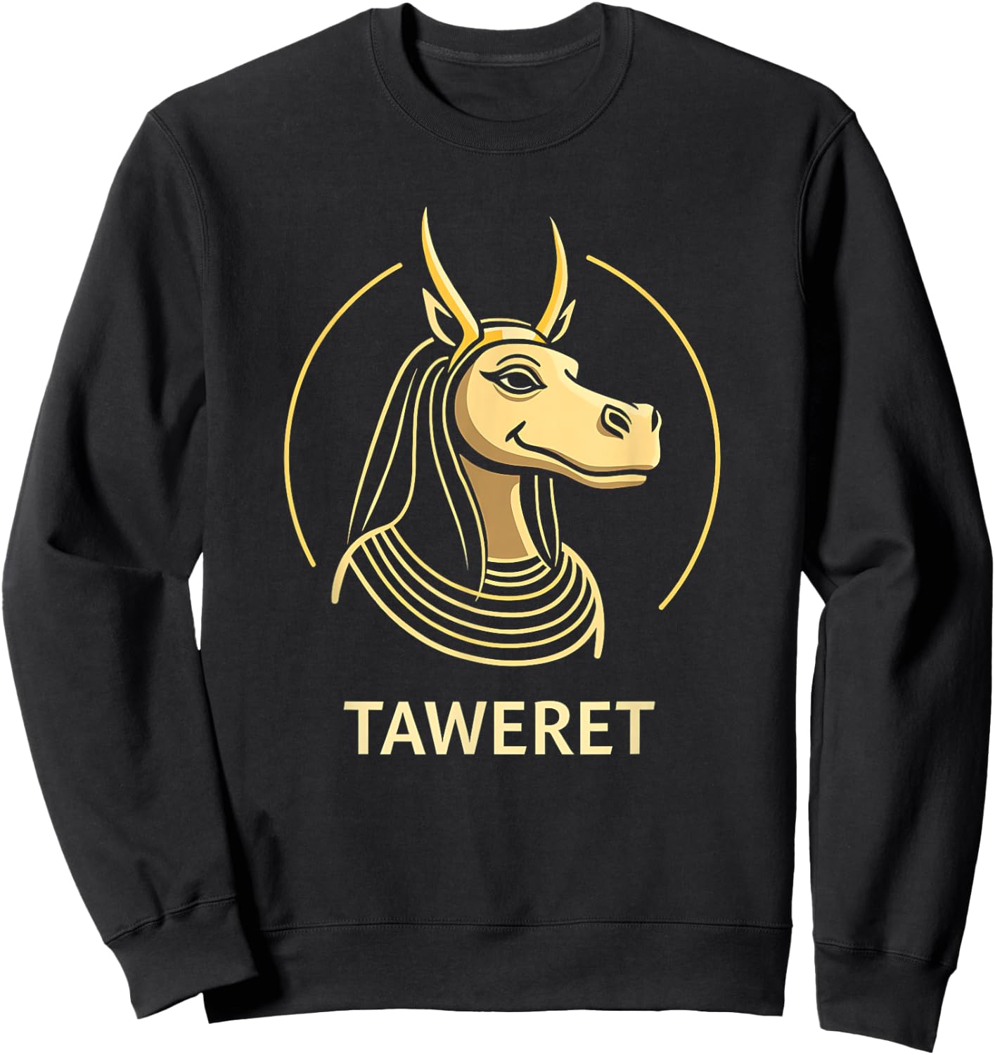 Taweret Egyptian Goddess Sweatshirt - Sweatshirt | Black