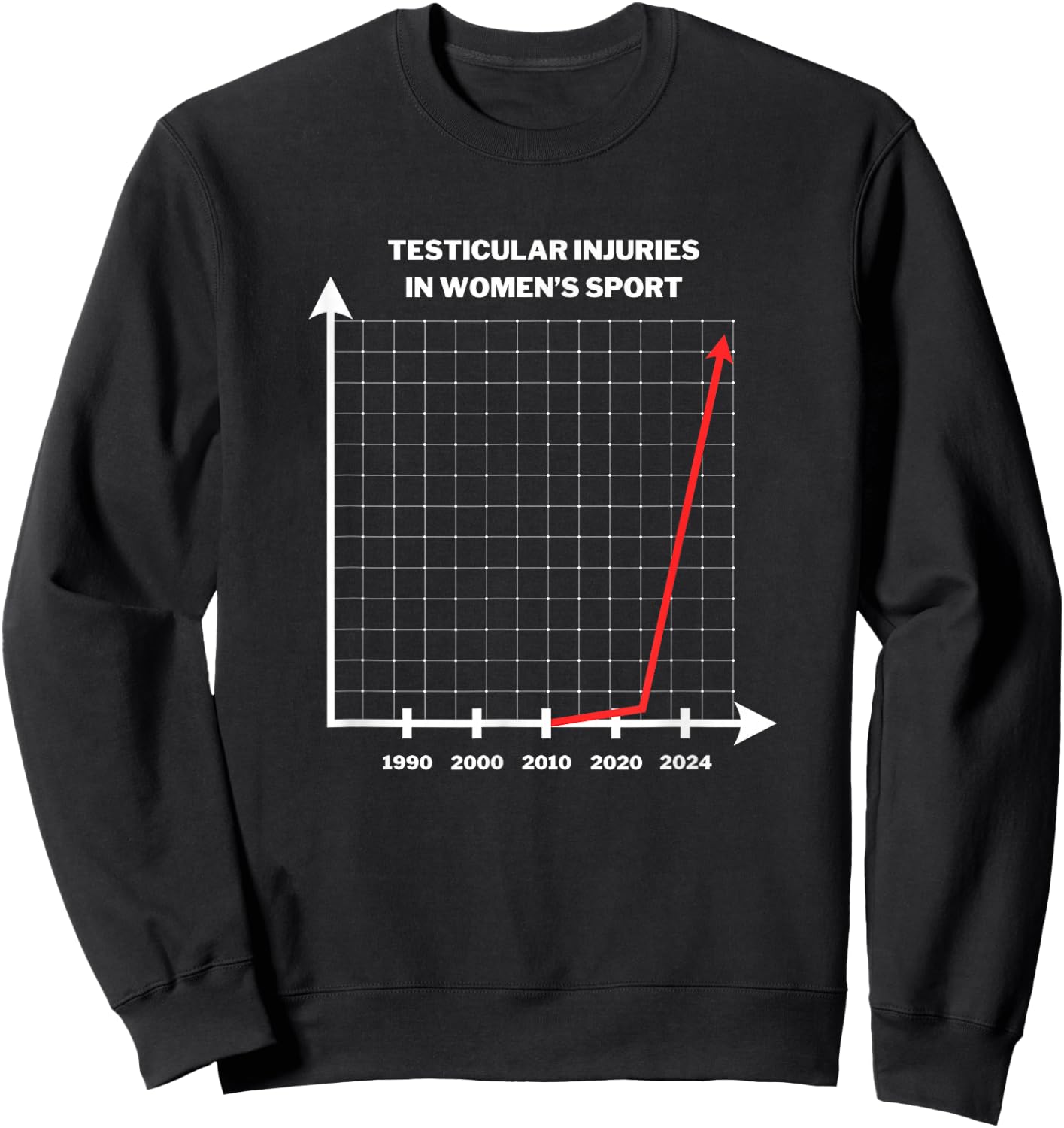 Testicular Injuries in Women's Sport Shirt Ironic Statement Sweatshirt - Sweatshirt | Black