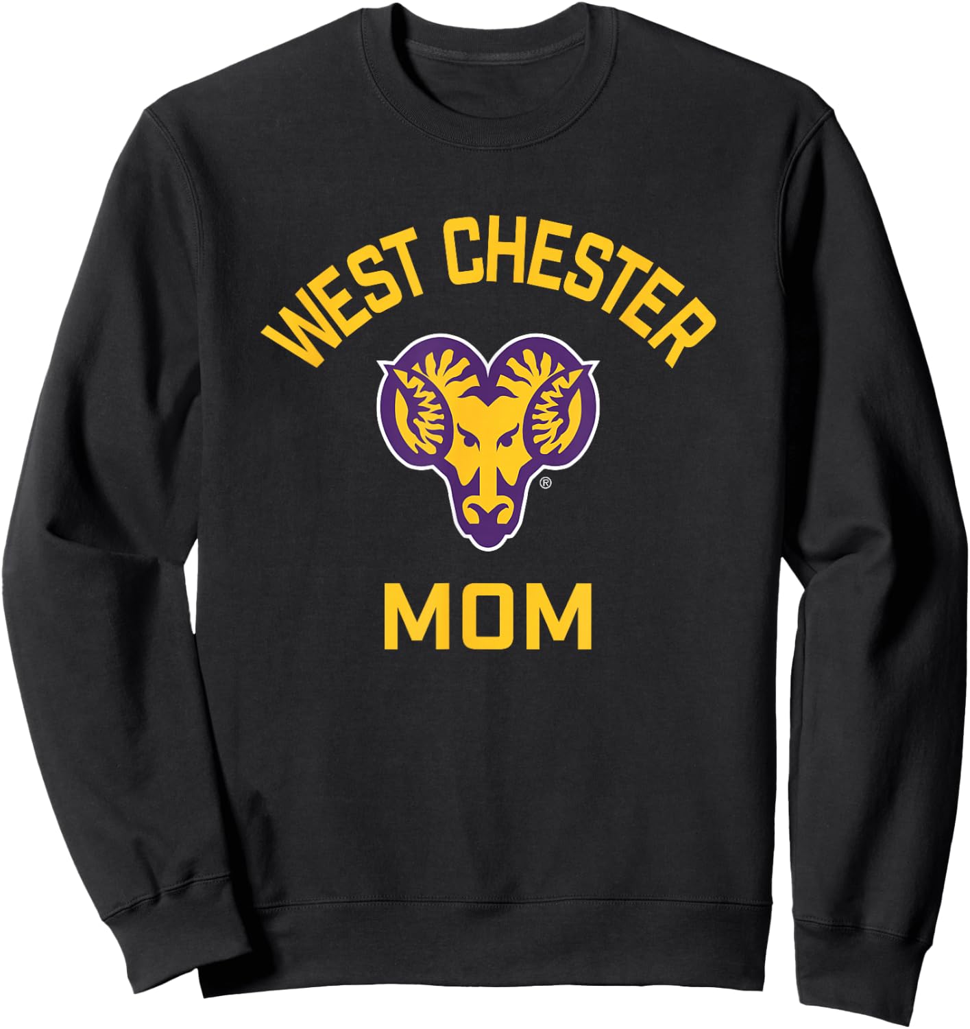 West Chester University Golden Rams Arched Mom Sweatshirt - Sweatshirt | Black