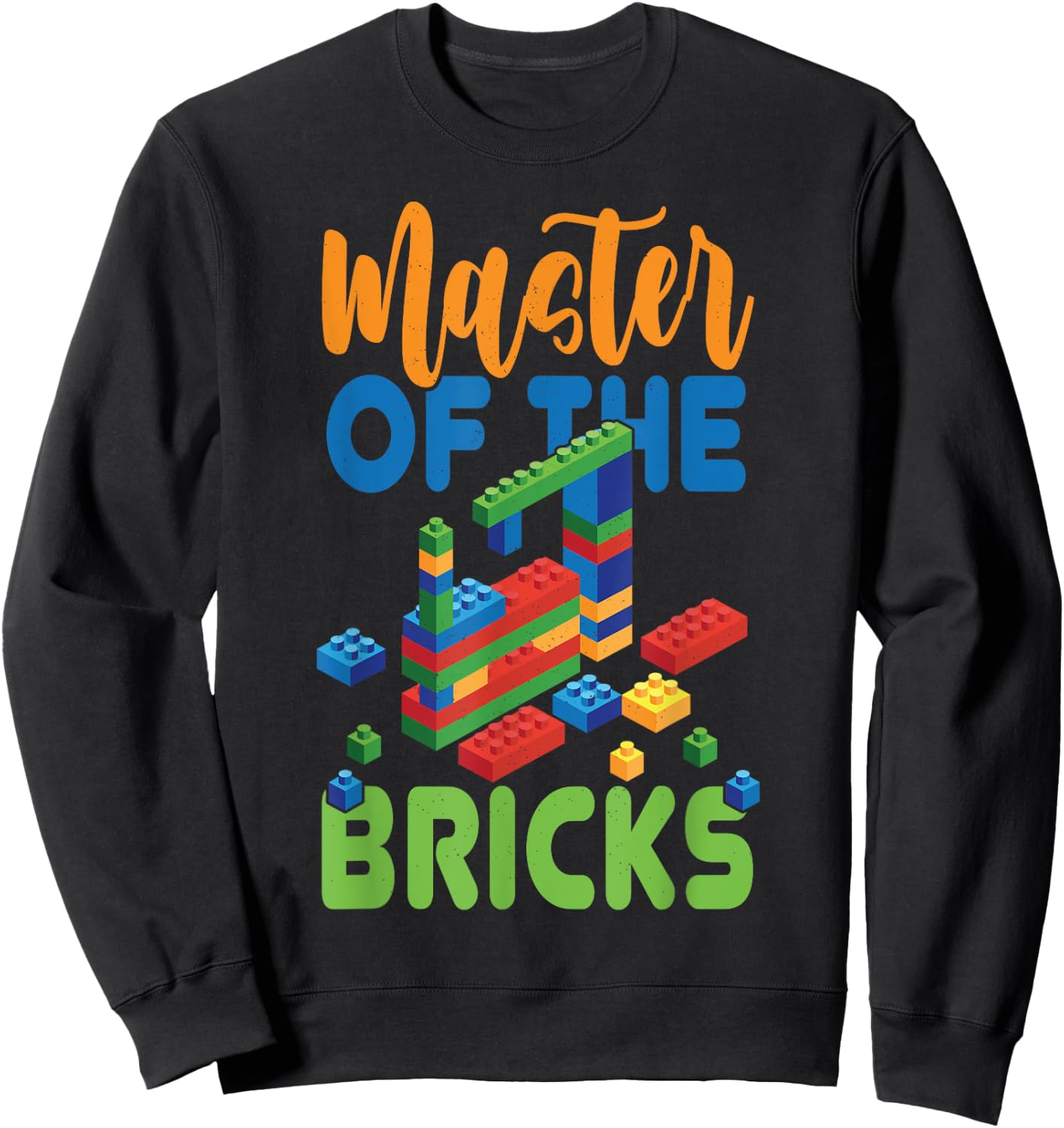 Master Builder Brick Building Blocks Master Of The Bricks Sweatshirt - Sweatshirt | Black