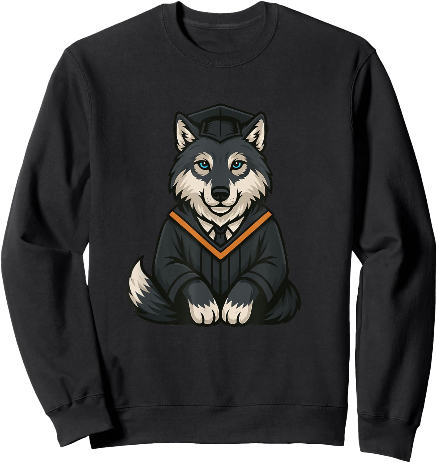 Wolf Graduation Shirt - Alpha Graduate Gift or Her Sweatshirt - Sweatshirt | Black