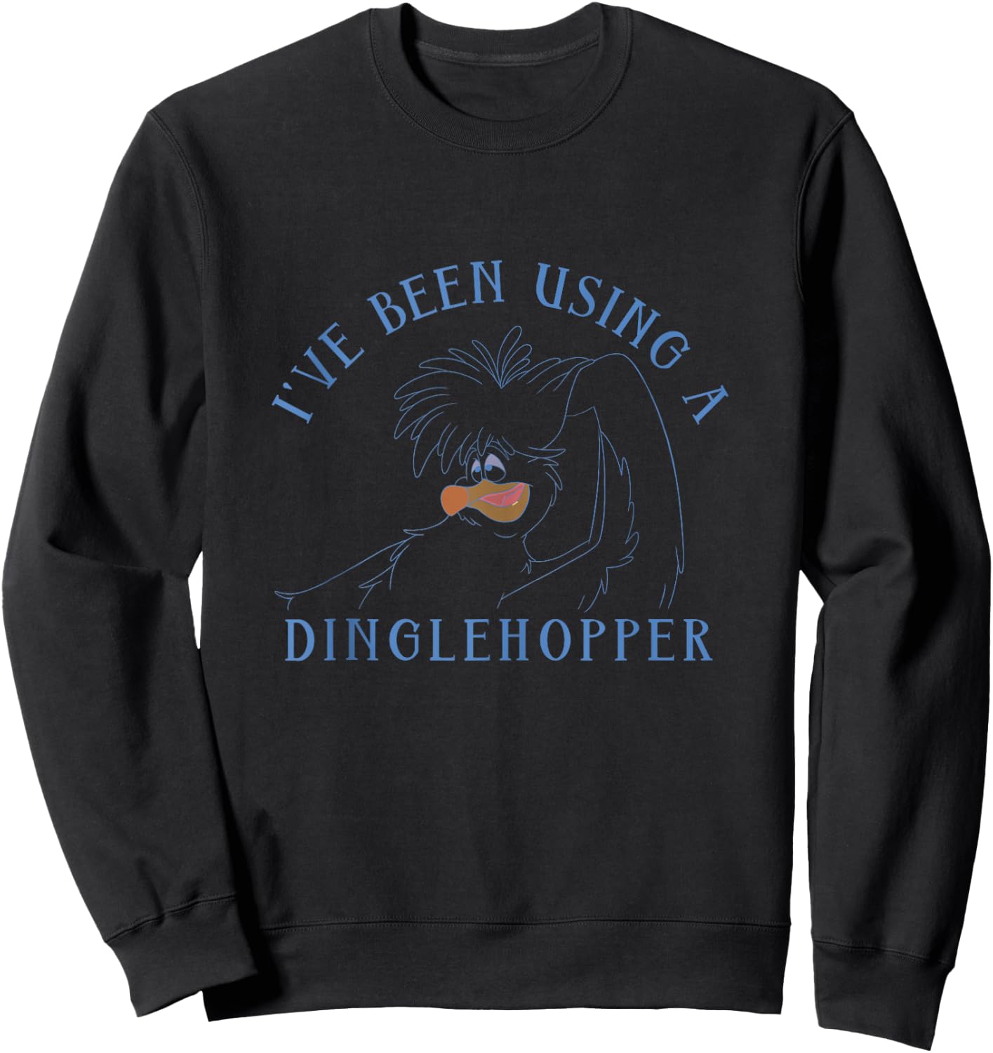 Disney The Little Mermaid Scuttle Using A Dinglehopper Sweatshirt - Sweatshirt | Black