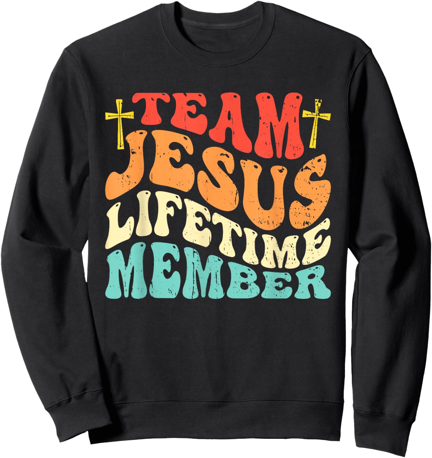 Christian - Team Jesus 03 Faith Hope Love Sweatshirt - Sweatshirt | Black