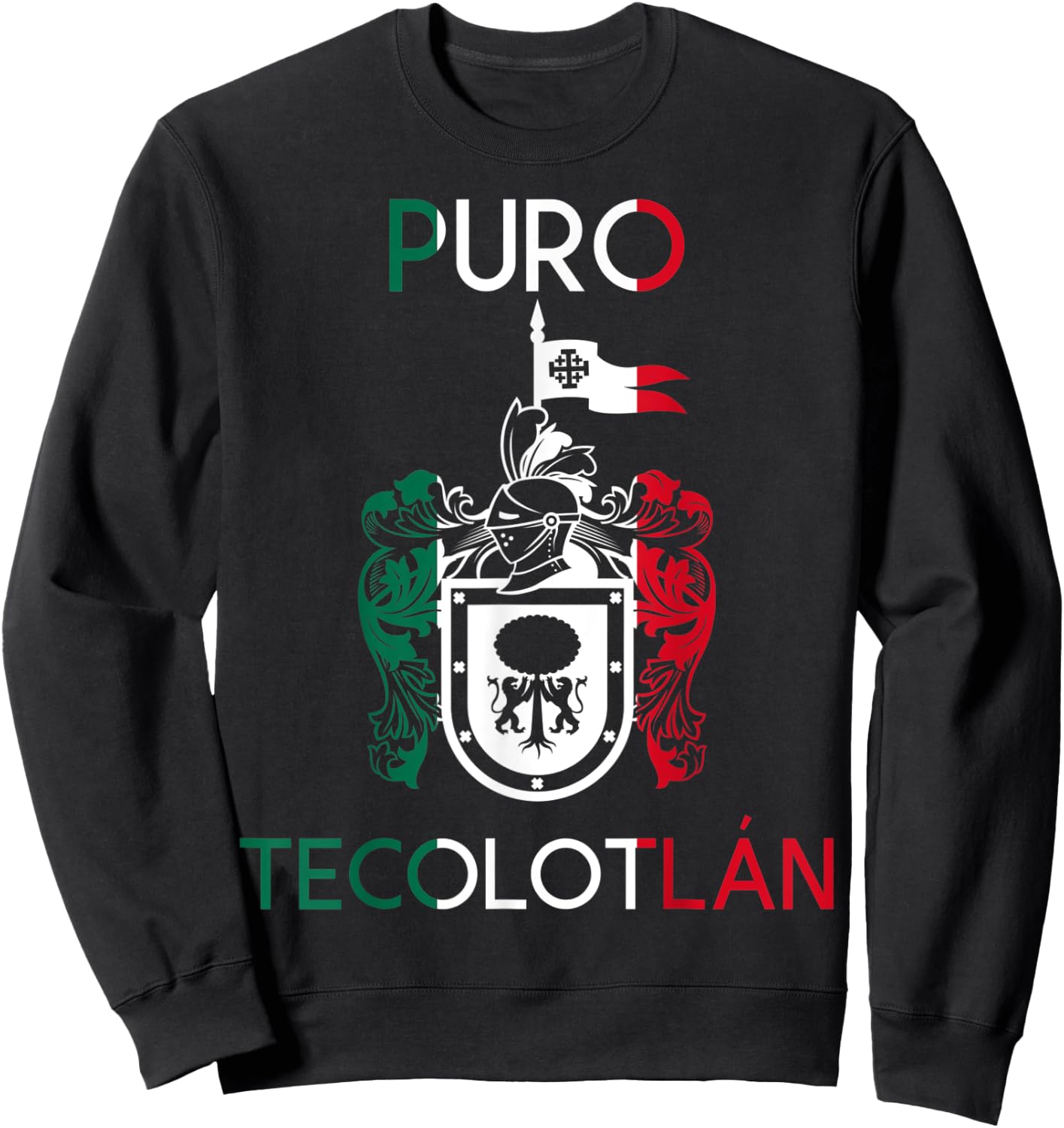 Tecolotlan Jalisco Estado De Mexico Escudo Eagle Aguila Sweatshirt - Sweatshirt | Black