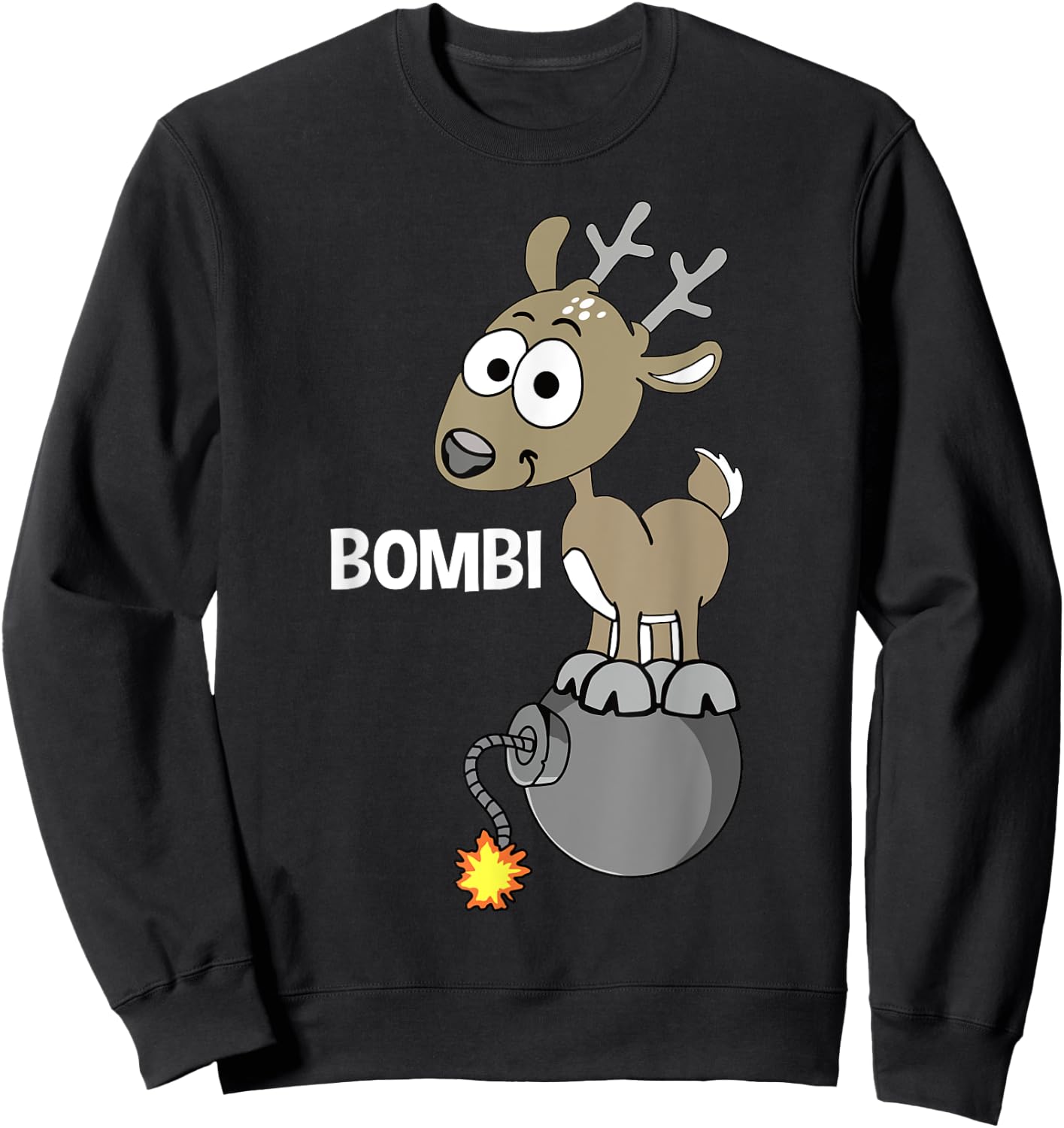 Bombi - Funny deer Sweatshirt - Sweatshirt | Black