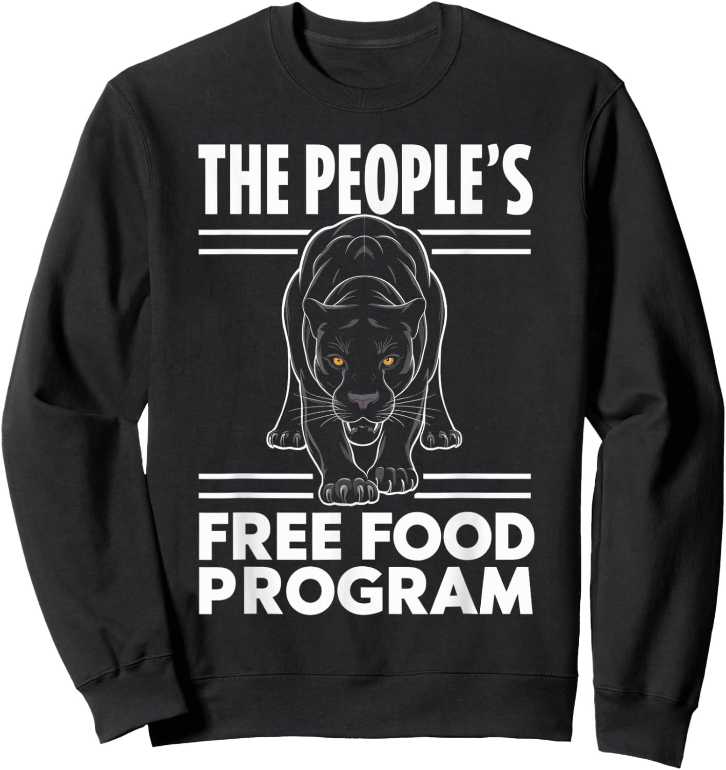 Powerful Panther The People's Free Food Program Sweatshirt - Sweatshirt | Black