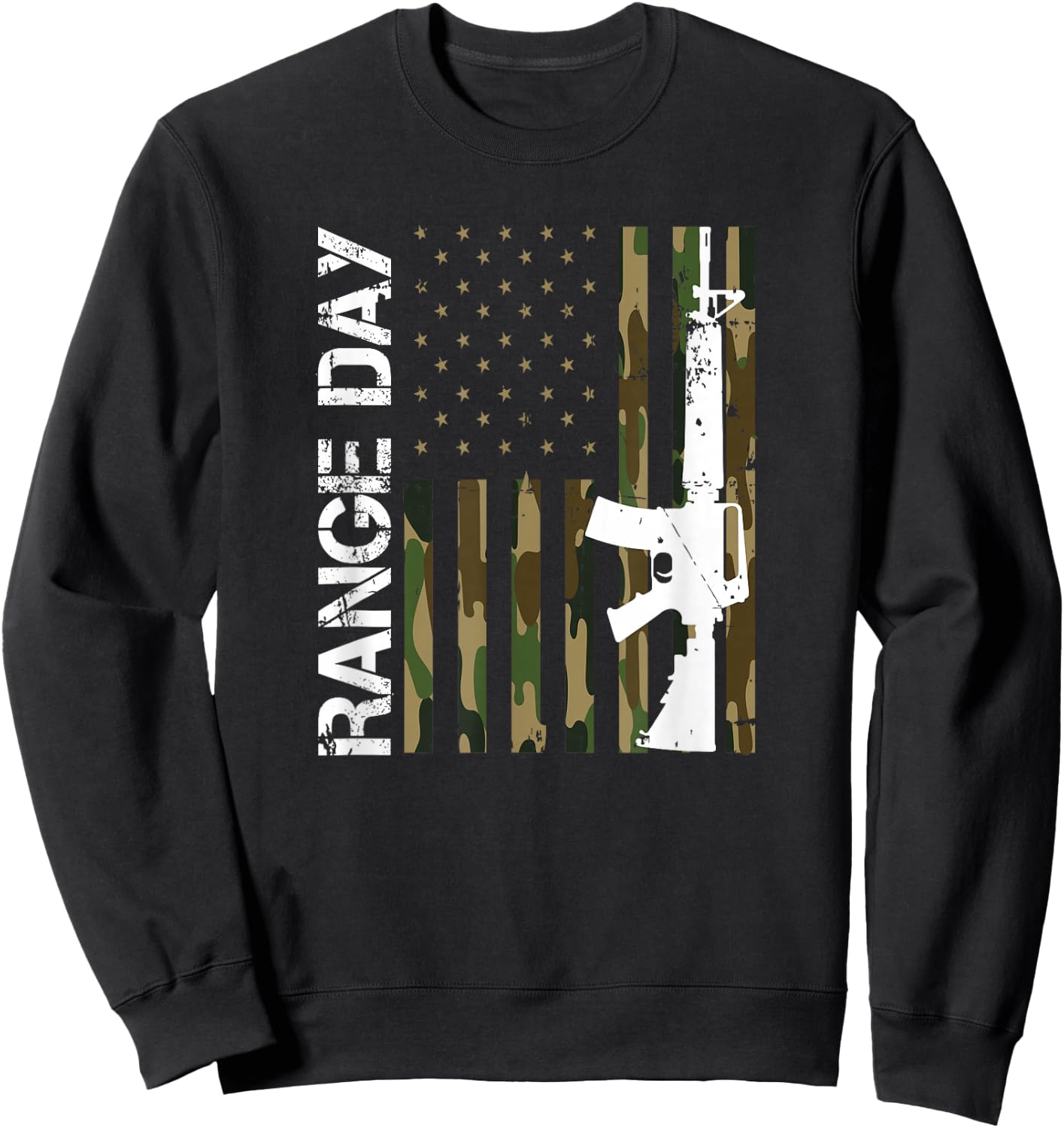 Range Day American Flag Patriotic Shooting Range Sweatshirt - Sweatshirt | Black
