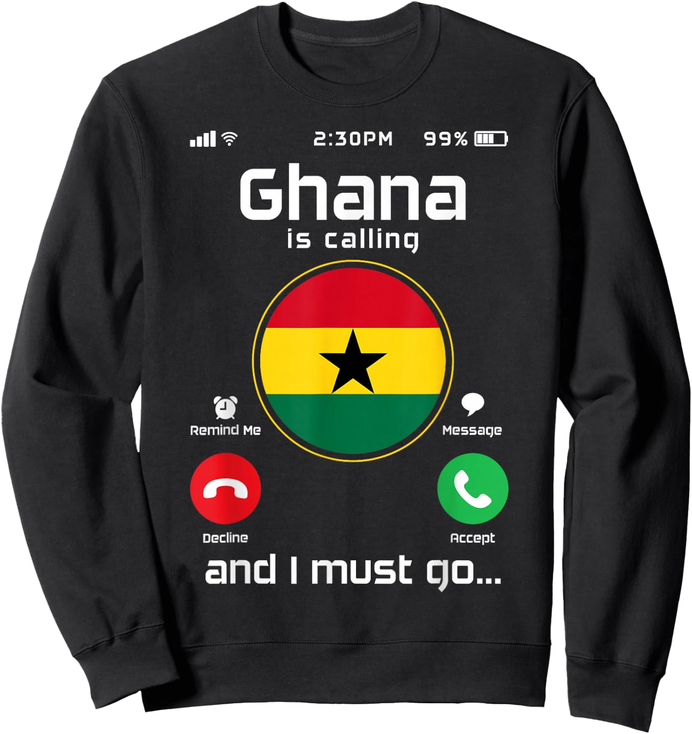 Ghana calls the flag of Ghana African Roots Pride Vintage Sweatshirt - Sweatshirt | Black