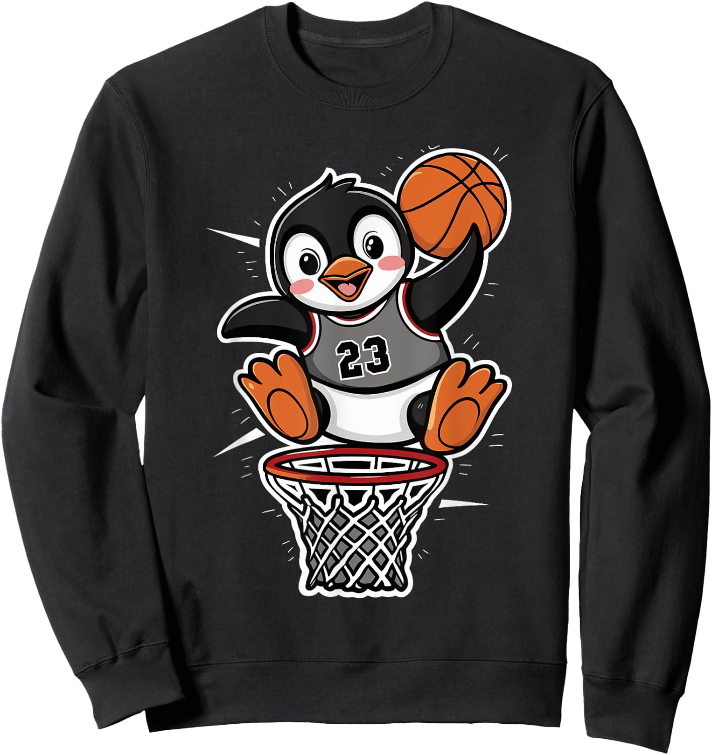 Penguin Basketball Sweatshirt - Sweatshirt | Black