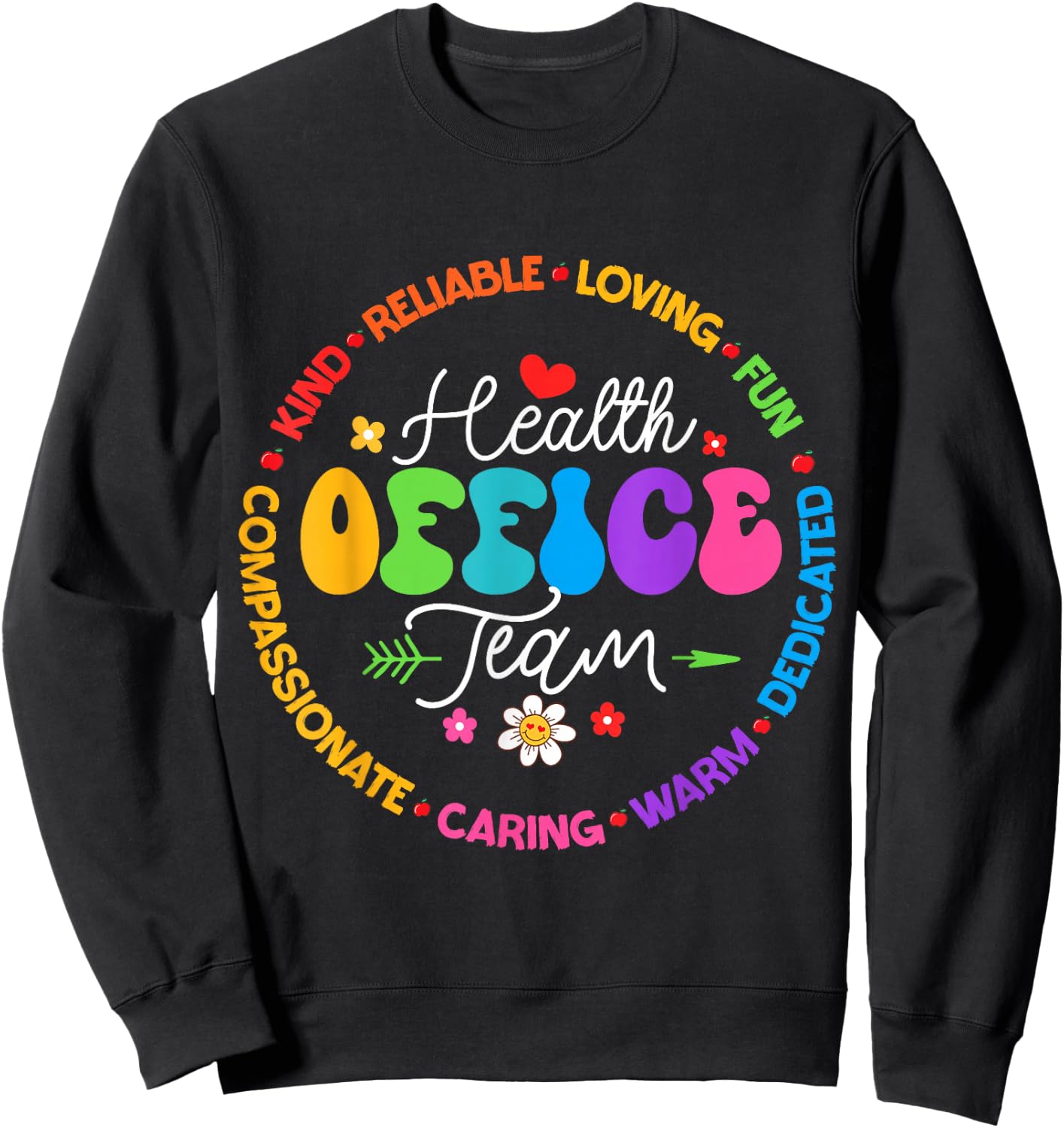Health Office Team School To School & Appreciation Week Sweatshirt - Sweatshirt | Black