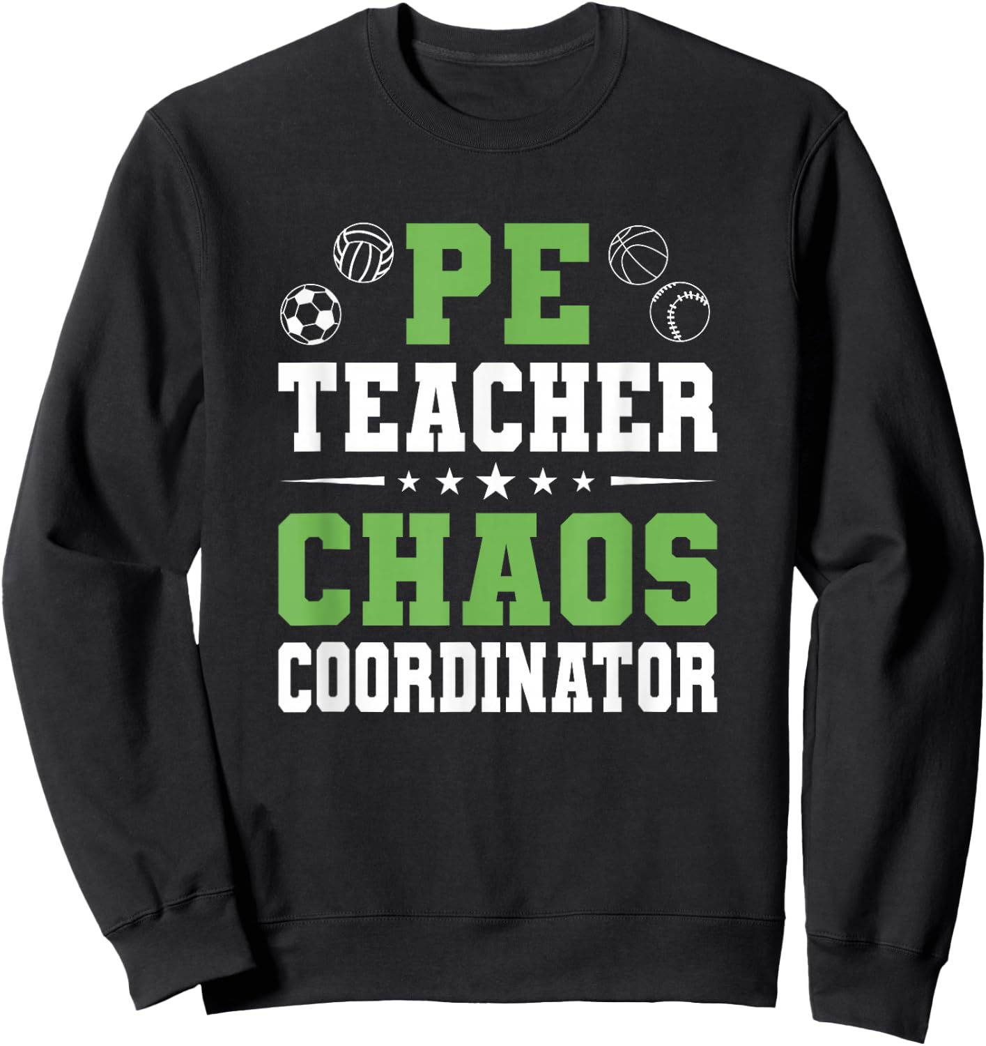 Physical Education PE Teacher School Sweatshirt - Sweatshirt | Black