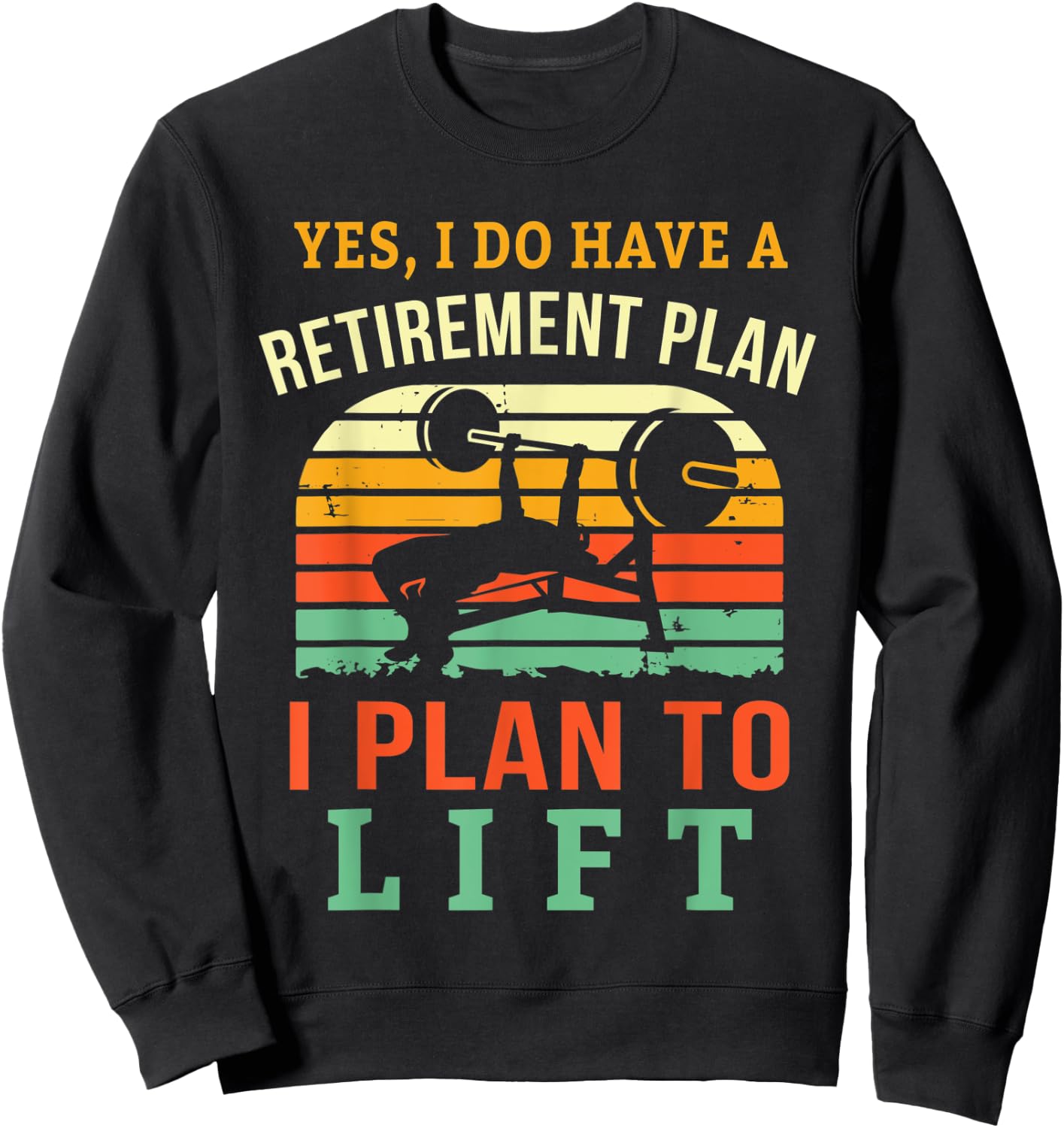Funny Retirement Retiring Bodybuilder Retired Weight Lifting Sweatshirt - Sweatshirt | Black