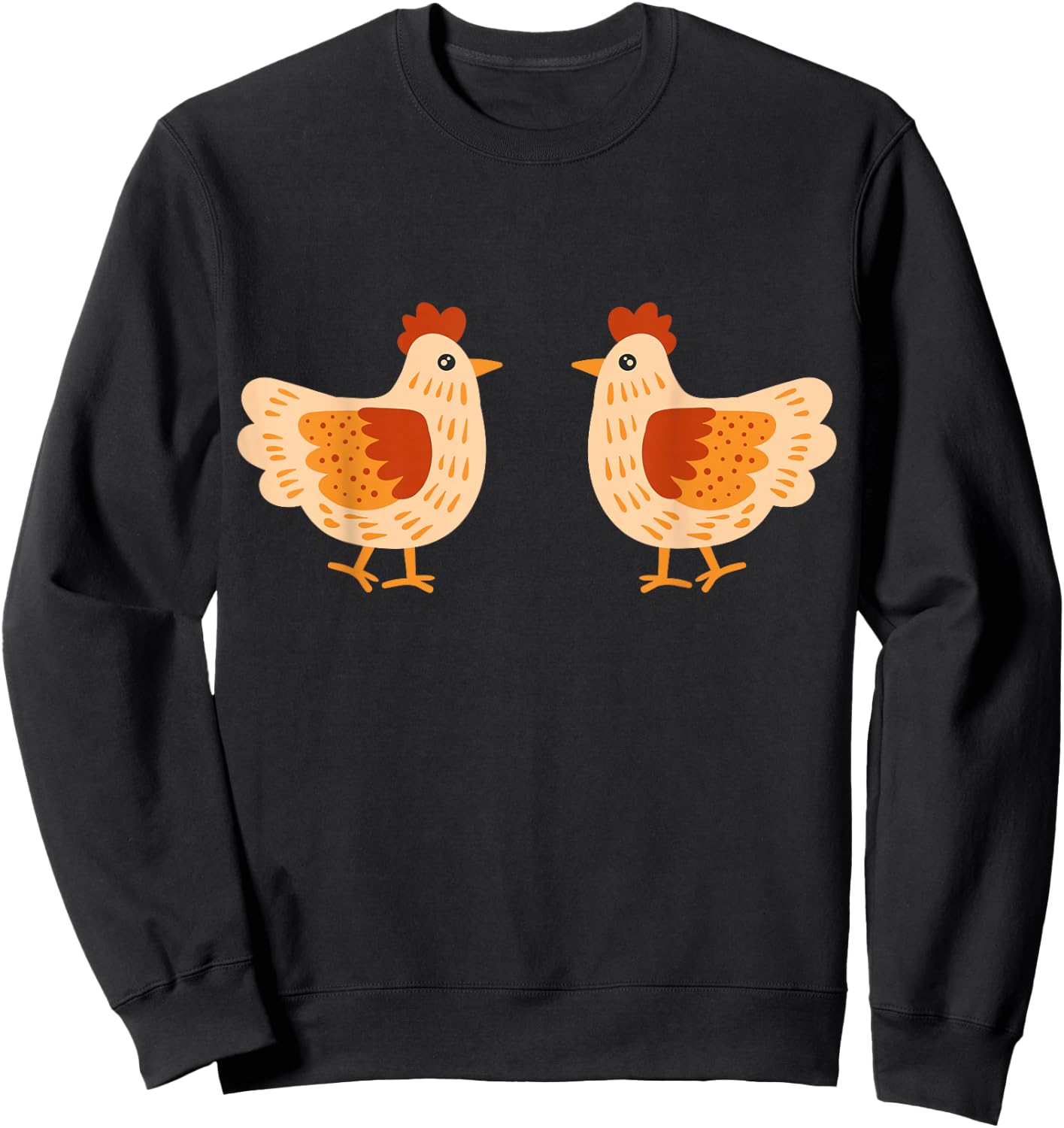 Cute Chicken Boobs Funny Hen Cutlet Breast Boobies Titties Sweatshirt - Sweatshirt | Black