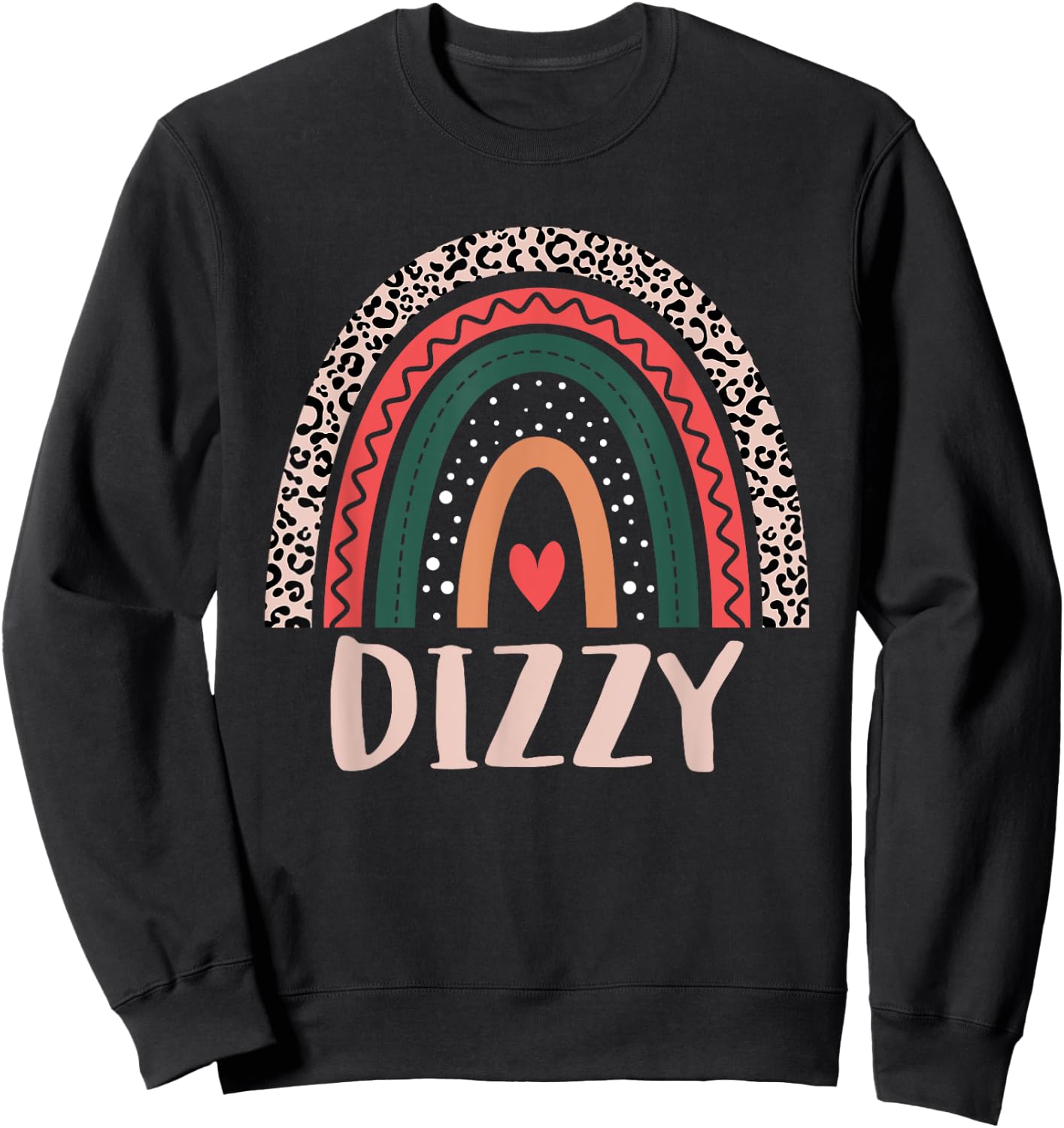 Dizzy Rainbow Grandpa Grandfather Fathers Day Dizzy Sweatshirt - Sweatshirt | Black