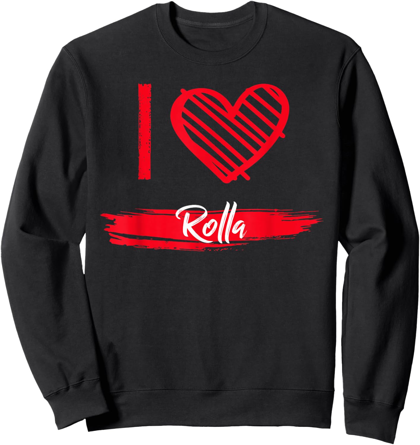 I Love Rolla I Heart Rolla Sweatshirt - Sweatshirt | Black
