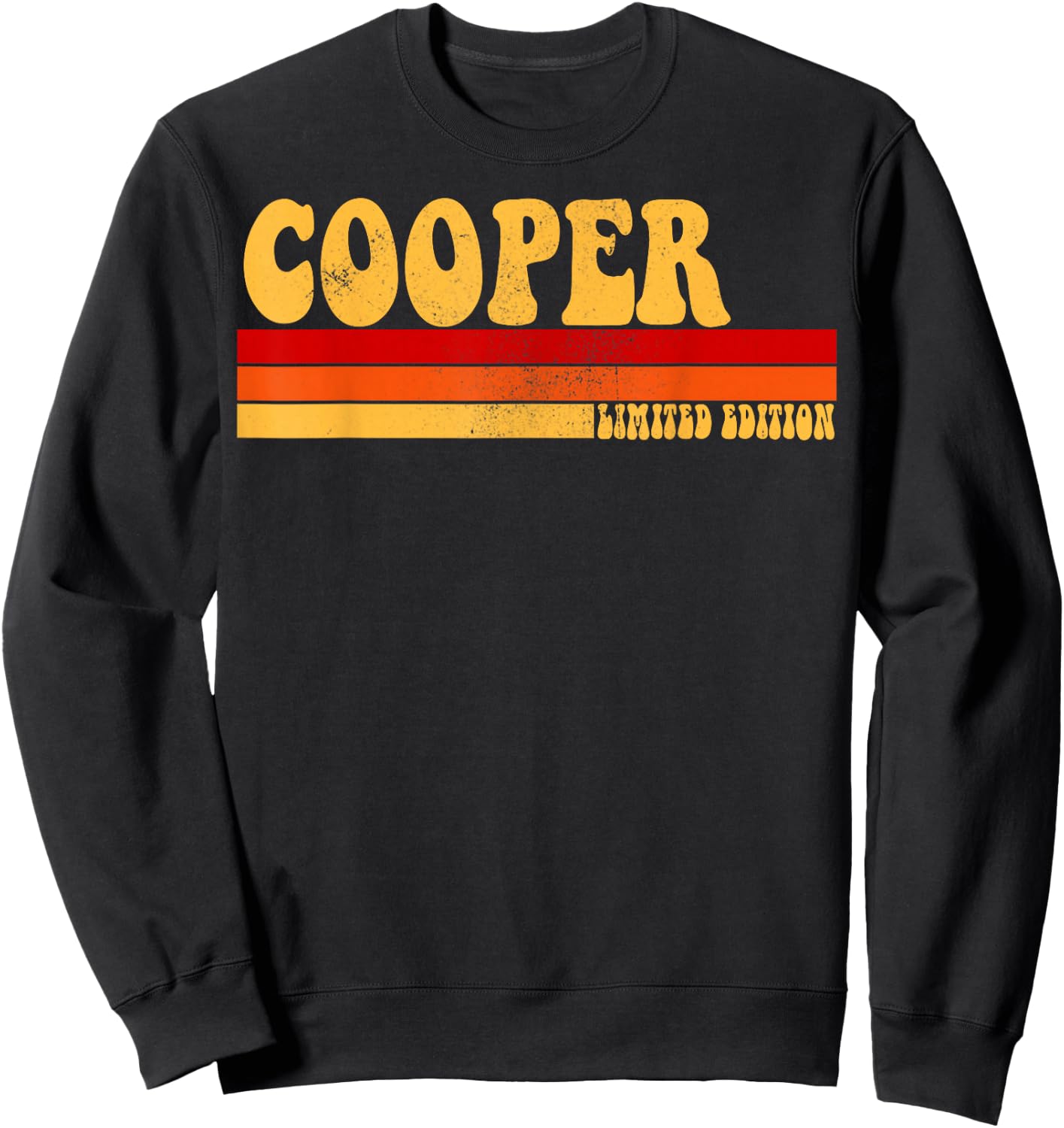 COOPER Name Personalized Idea Men Retro Vintage COOPER Sweatshirt - Sweatshirt | Black