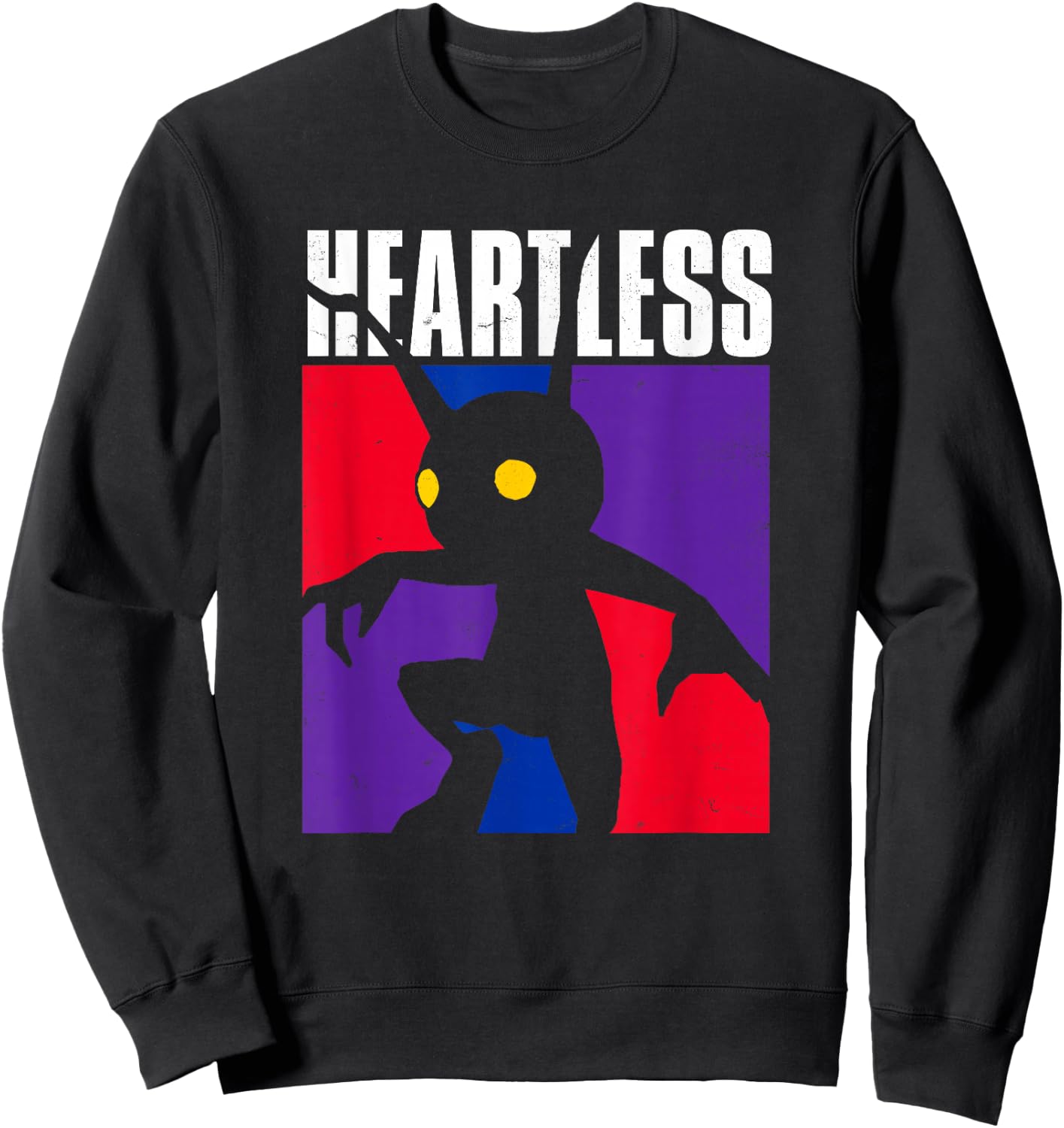 Disney Kingdom Hearts Heartless Color Mosaic Chest Poster Sweatshirt - Sweatshirt | Black