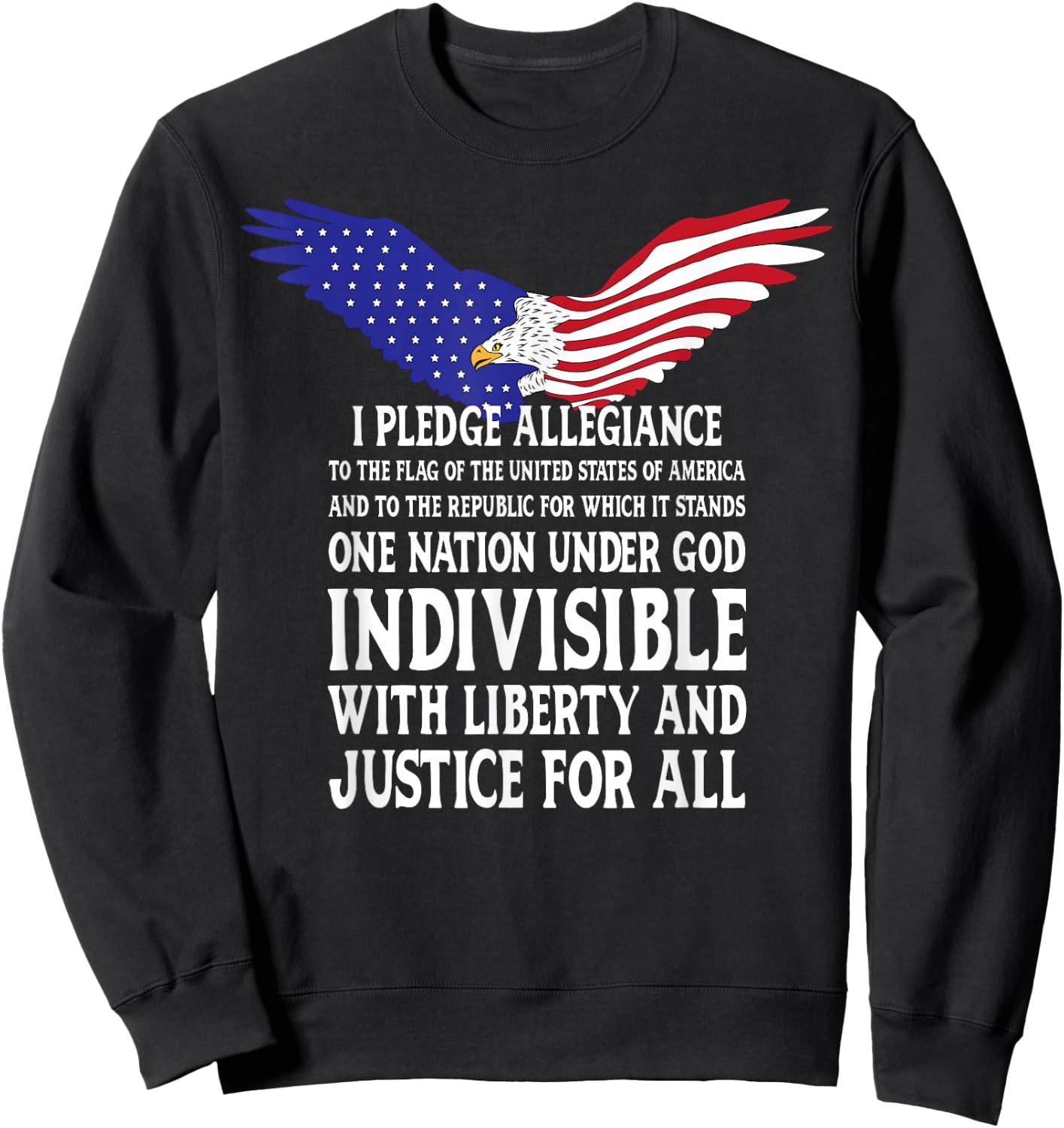Pledge Allegiance To The Flag USA Sweatshirt - Sweatshirt | Black