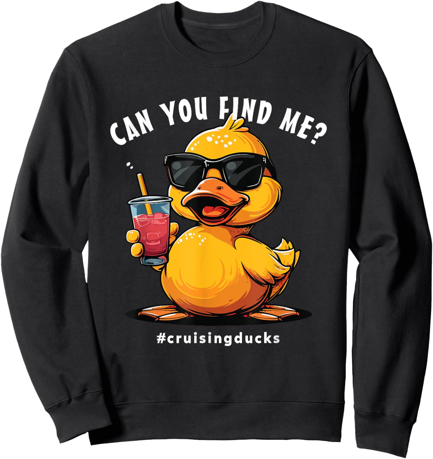 Cruising Ducks, Can You Find Me?, Cruising Sea Days Sweatshirt - Sweatshirt | Black