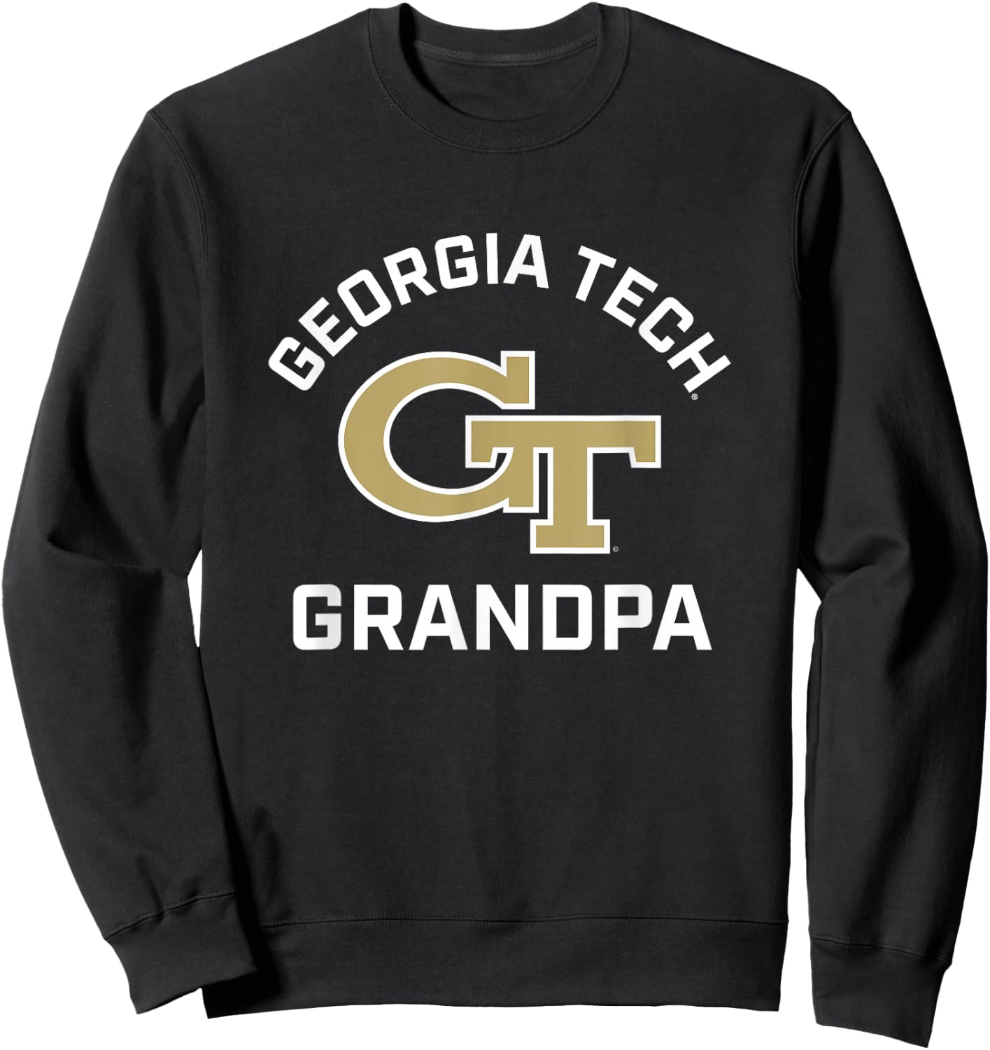Georgia Tech Yellow Jackets Arched Grandpa Sweatshirt - Sweatshirt | Black