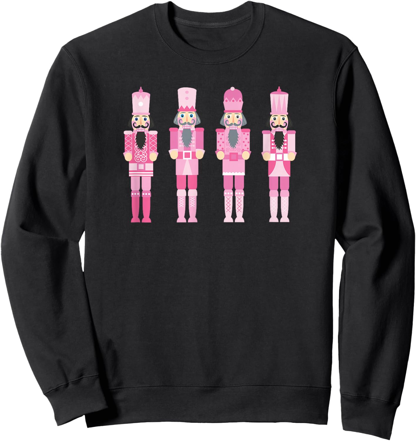 Pink Christmas Nutcracker Squad Ballet Dance Matching Family Sweatshirt - Sweatshirt | Black