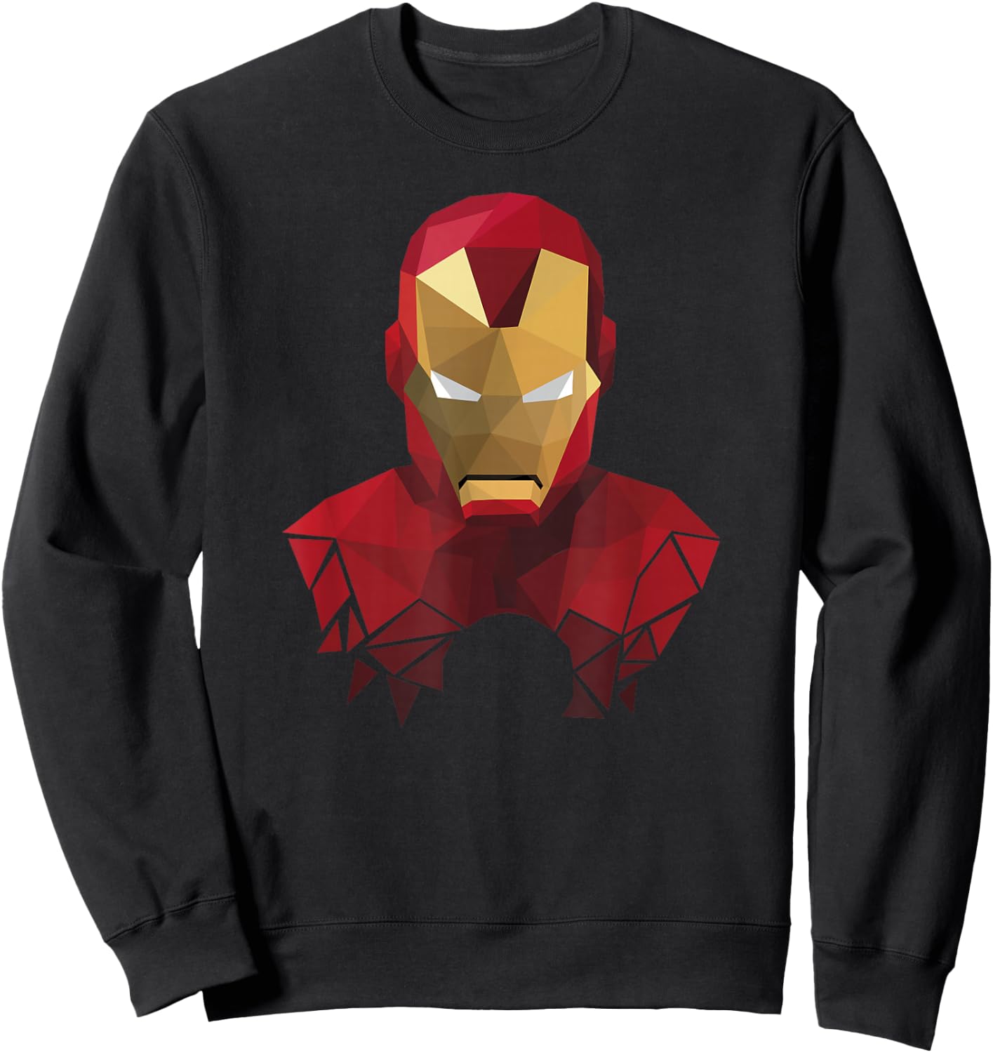 Marvel Comics Iron Man Geometric Prism Shape Art Sweatshirt - Sweatshirt | Black