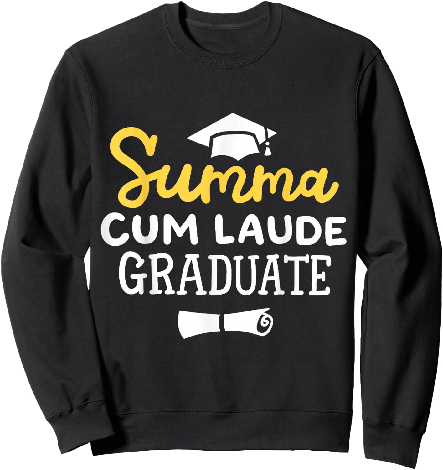 Proud Summa Cum Laude Graduate College Graduation Men Women Sweatshirt - Sweatshirt | Black