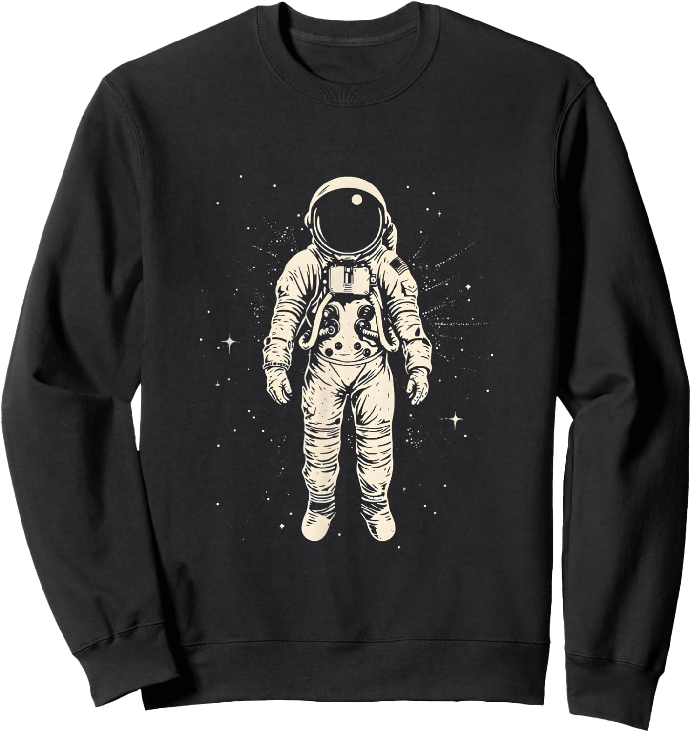 Astral Minimalist Space Explorer Rising Sweatshirt - Sweatshirt | Black