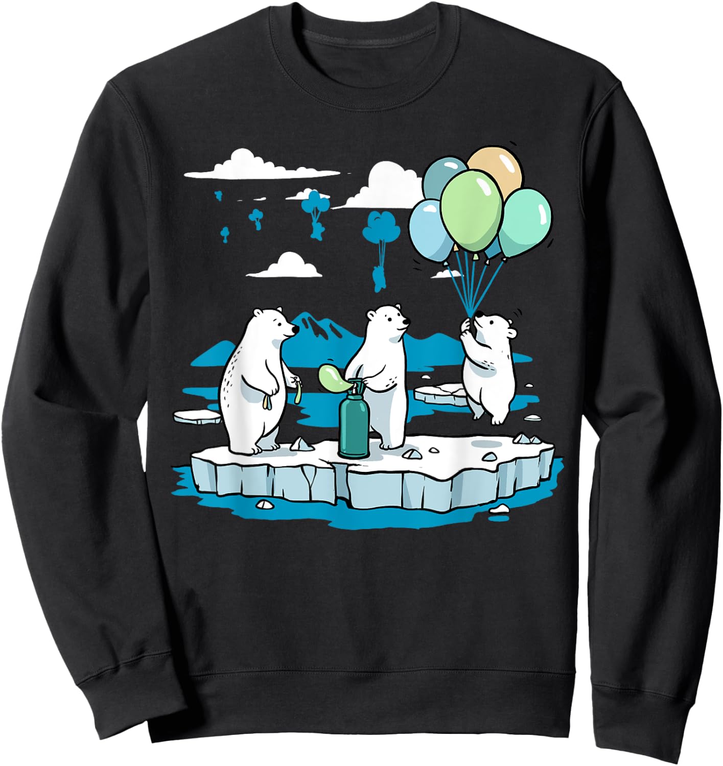 Polar Bear Shirt Save The Polar Bears Funny Polar Rescue Sweatshirt - Sweatshirt | Black